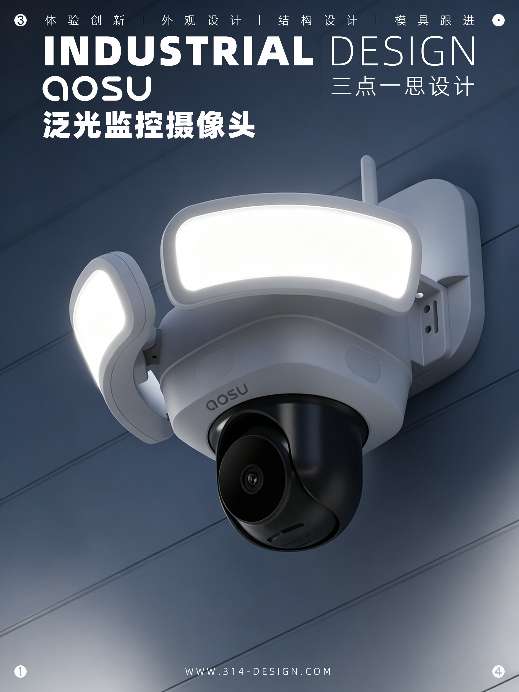 Floodlight surveillance camera，Outdoor monitoring，Outdoor shake head machine，