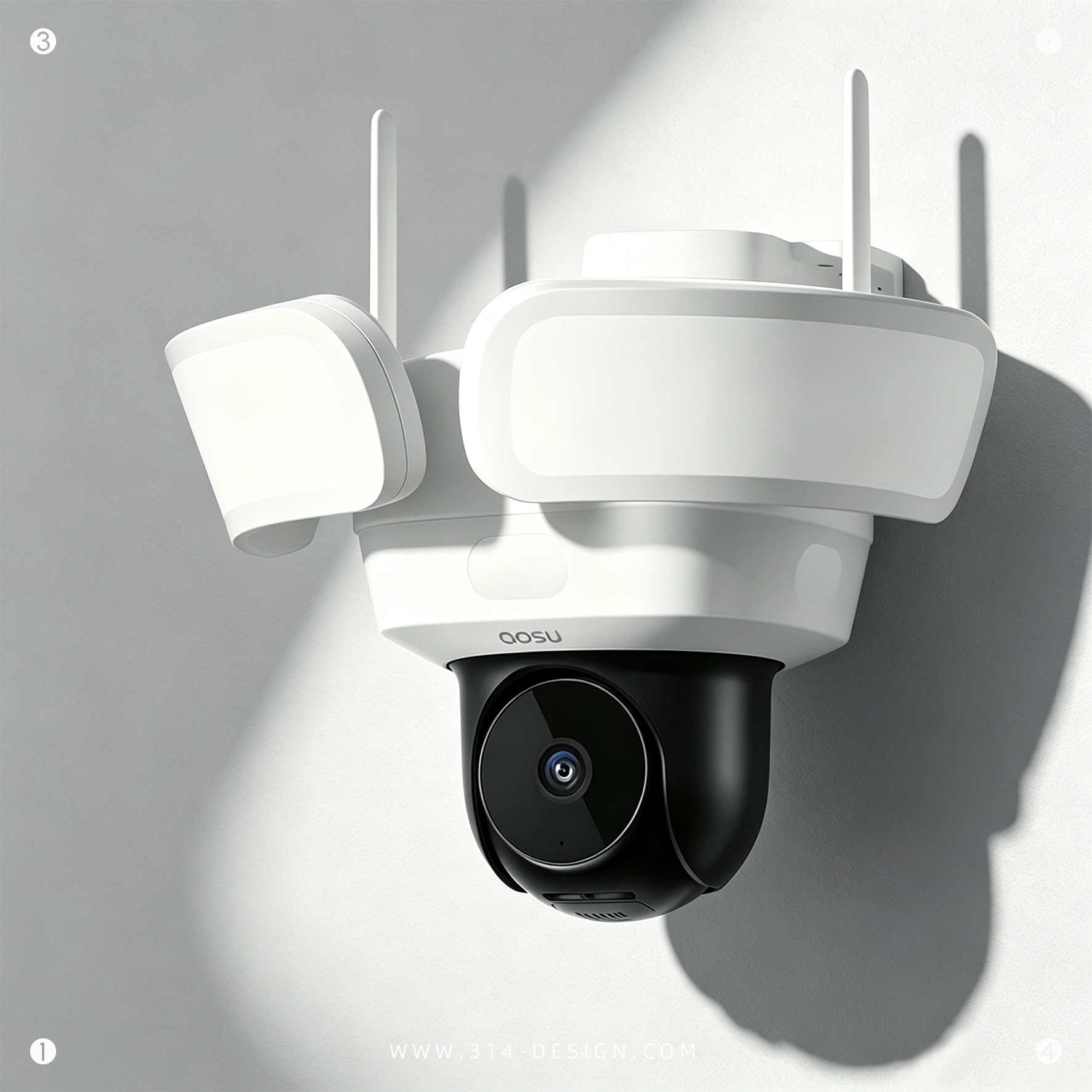 Floodlight surveillance camera，Outdoor monitoring，Outdoor shake head machine，