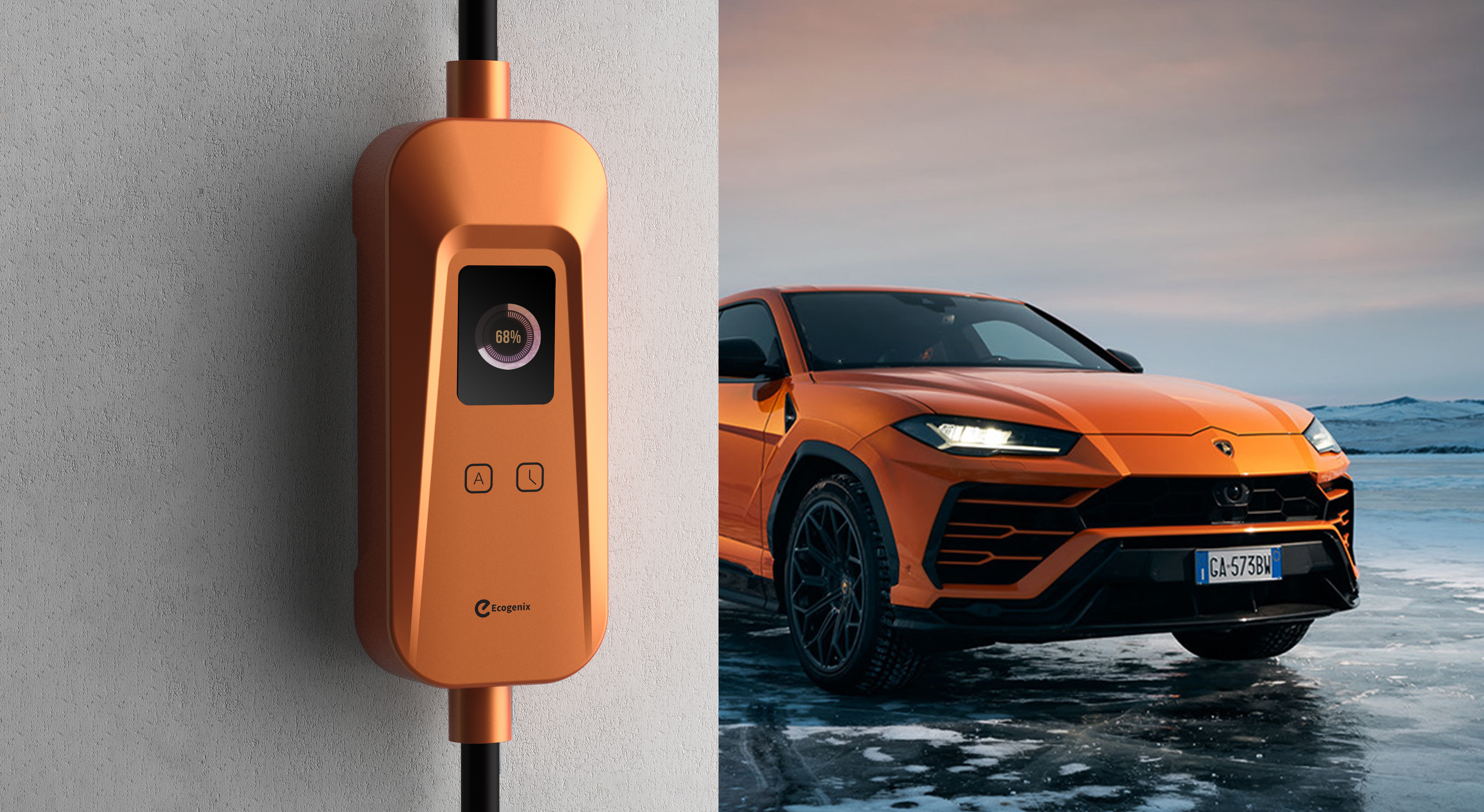 Portable，Charging pile，new energy，automobile，science and technology，Mecha，Simplicity，product design，