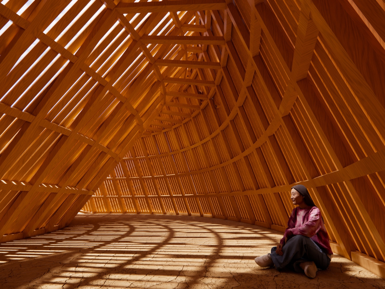 Installation art，Burning man day，Temporary Buildings，Queen of the Night，