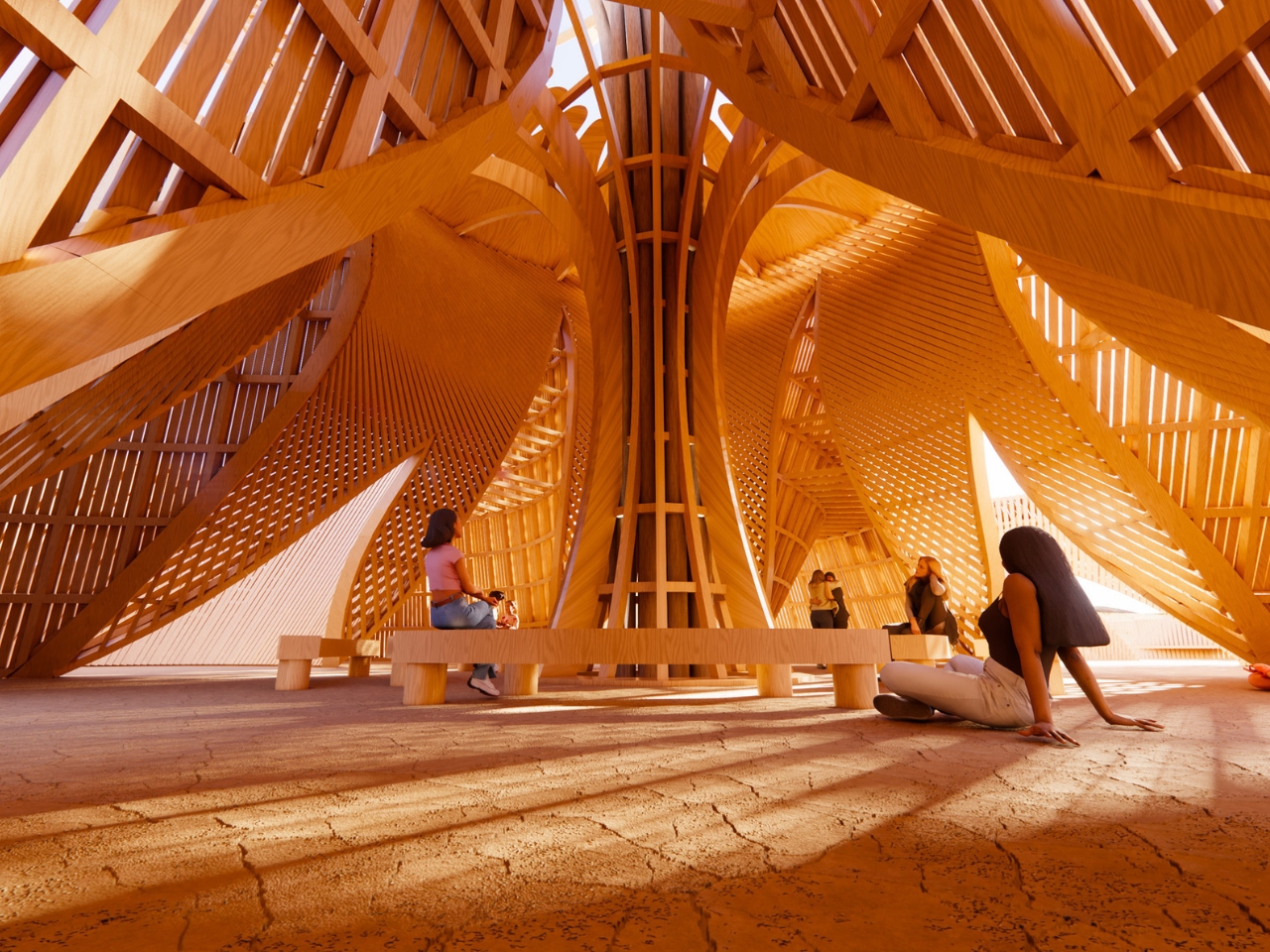 Installation art，Burning man day，Temporary Buildings，Queen of the Night，