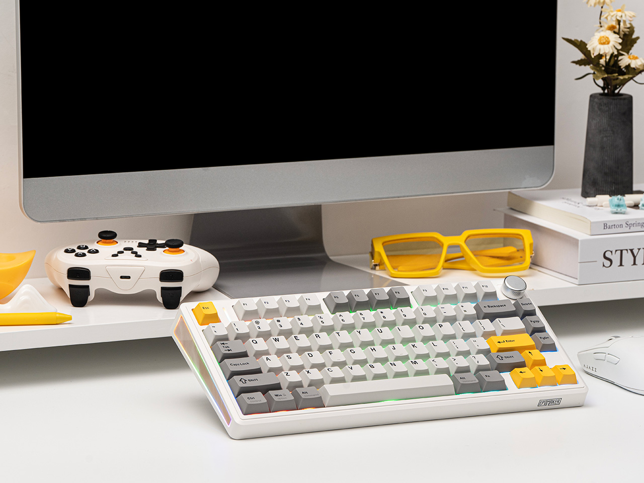 Epomaker TH80 V2，Mechanical keyboard，Wireless design，Hot plug，Long battery life，