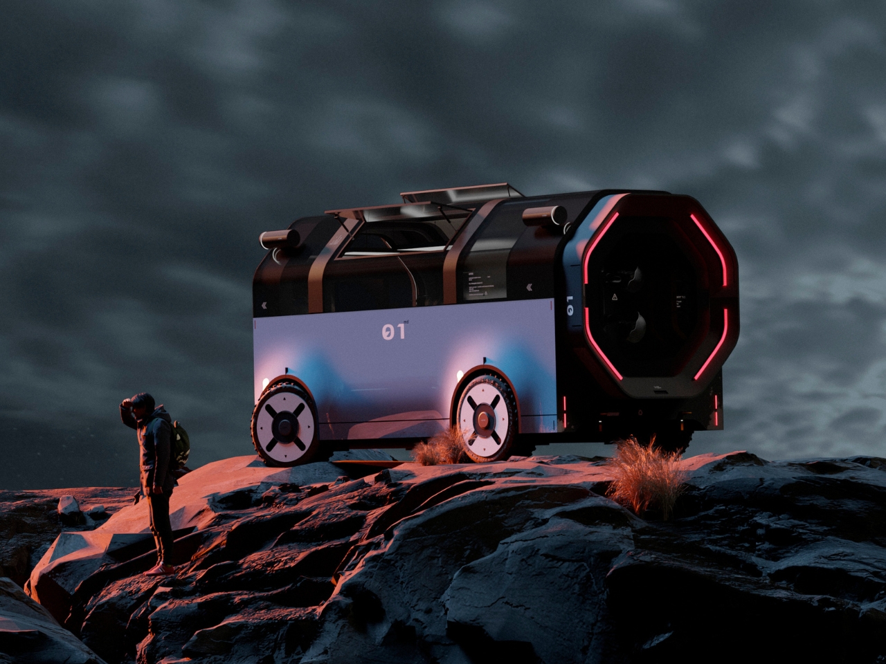 Mobile caravan，Cabin，RV Design，Nordic minimalism，modularization，