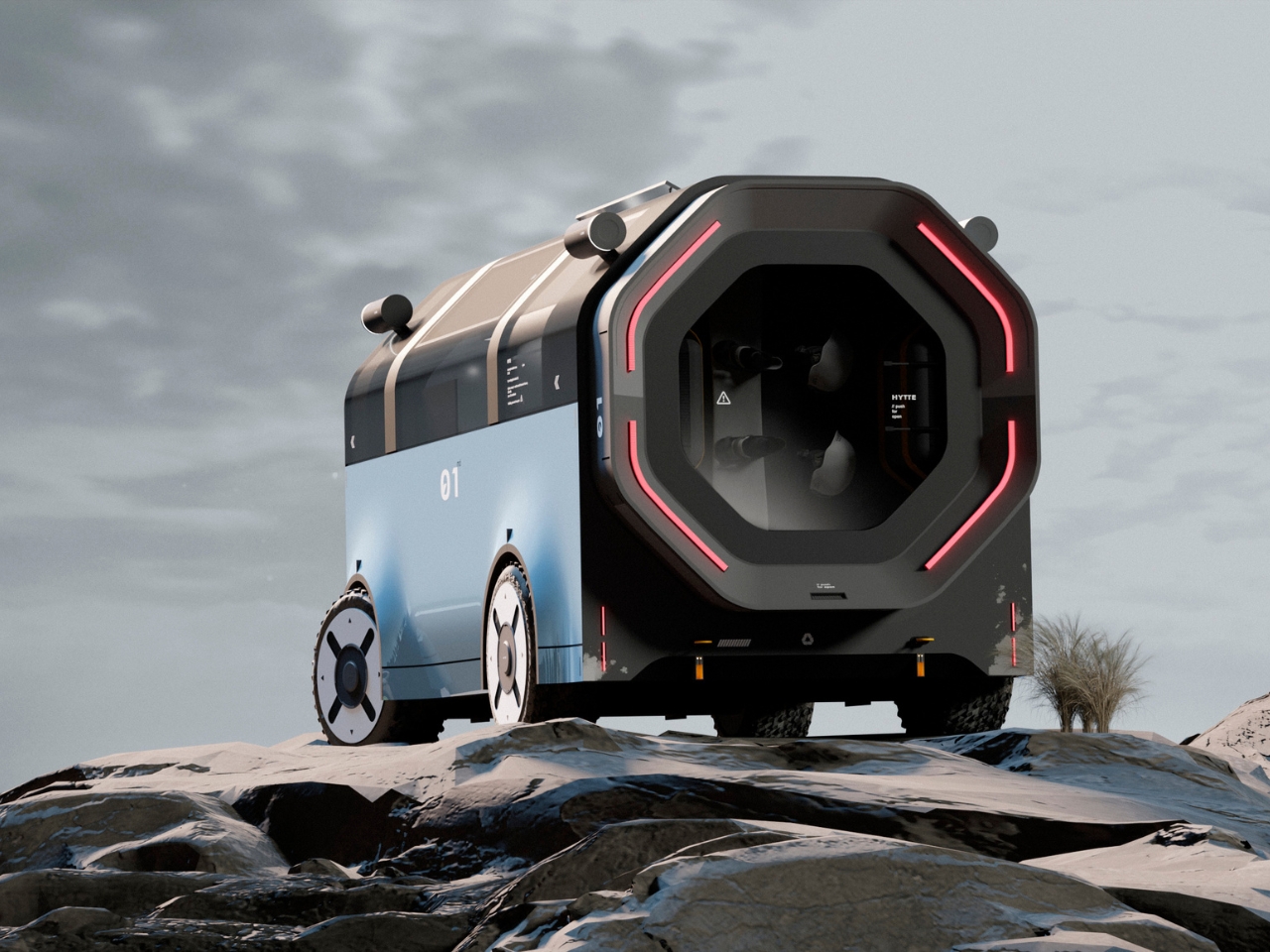Mobile caravan，Cabin，RV Design，Nordic minimalism，modularization，