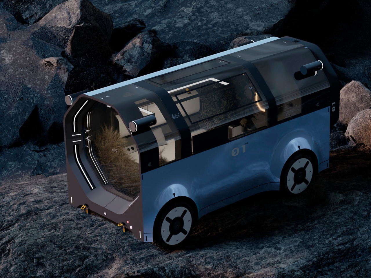 Mobile caravan，Cabin，RV Design，Nordic minimalism，modularization，