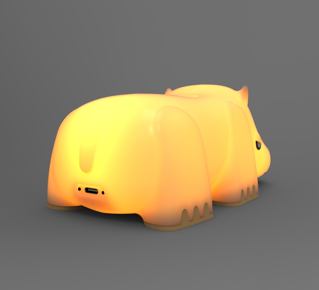 Night light，rhinoceros，
