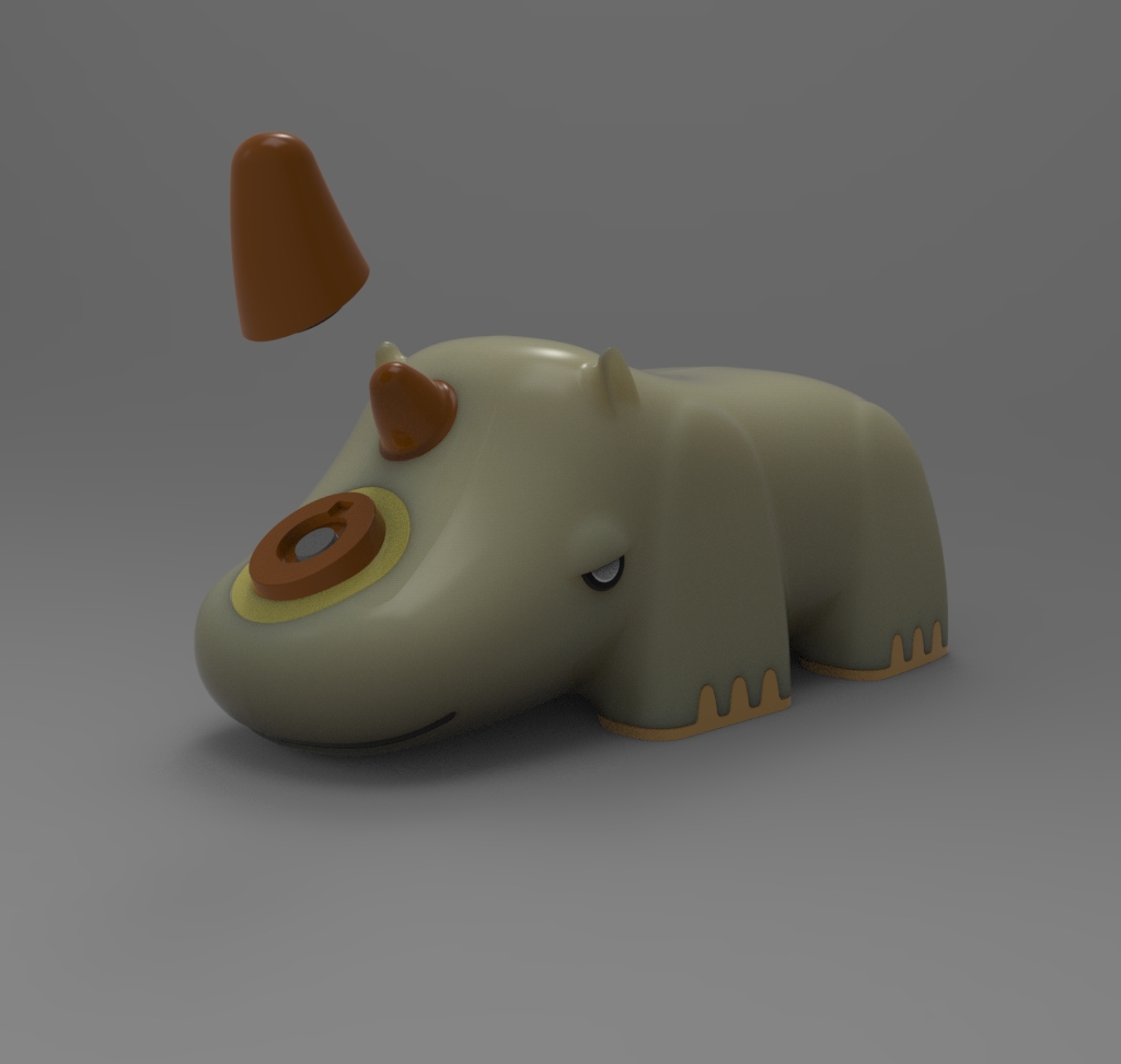 Night light，rhinoceros，