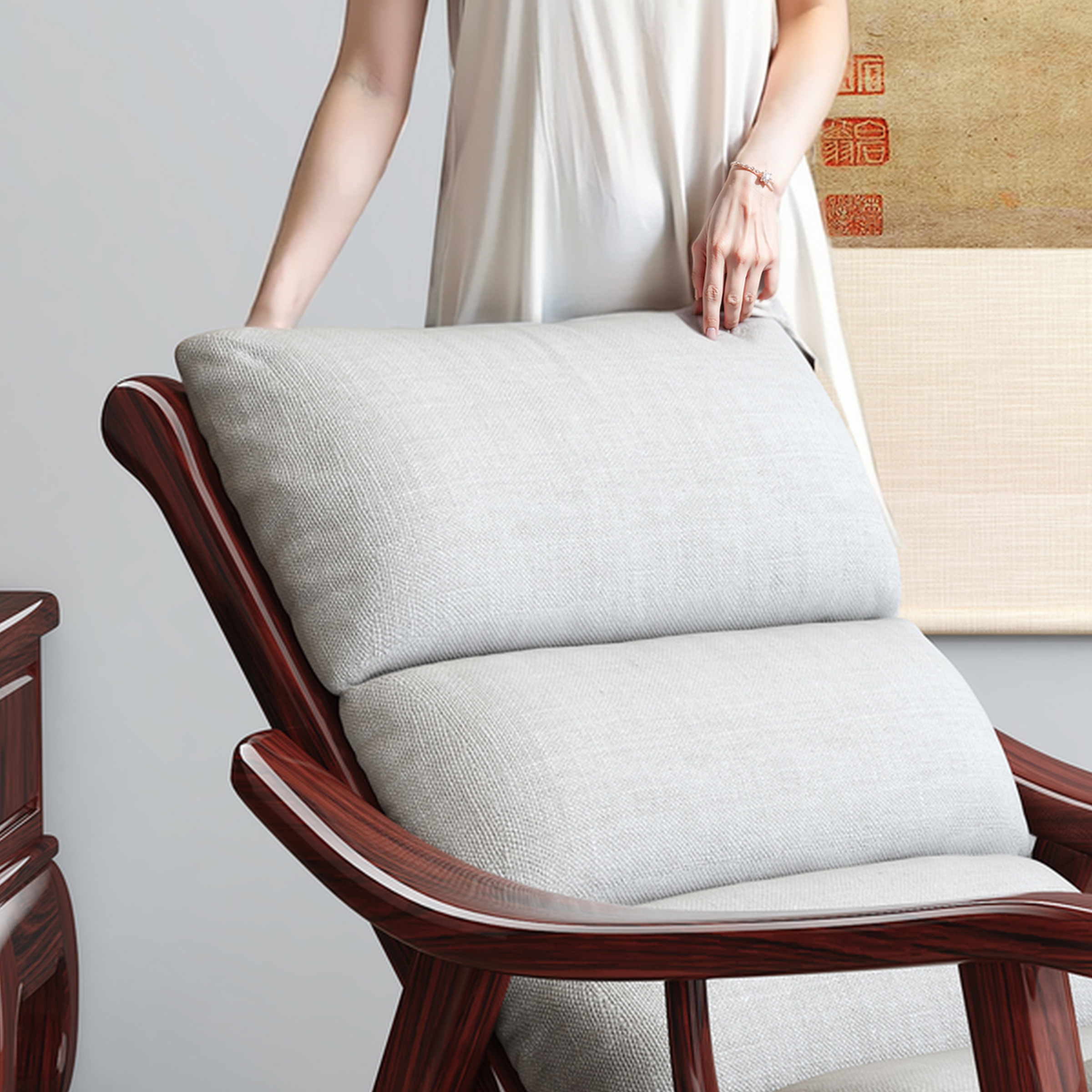 Rocking chair，Small piece，chinese aesthetics，