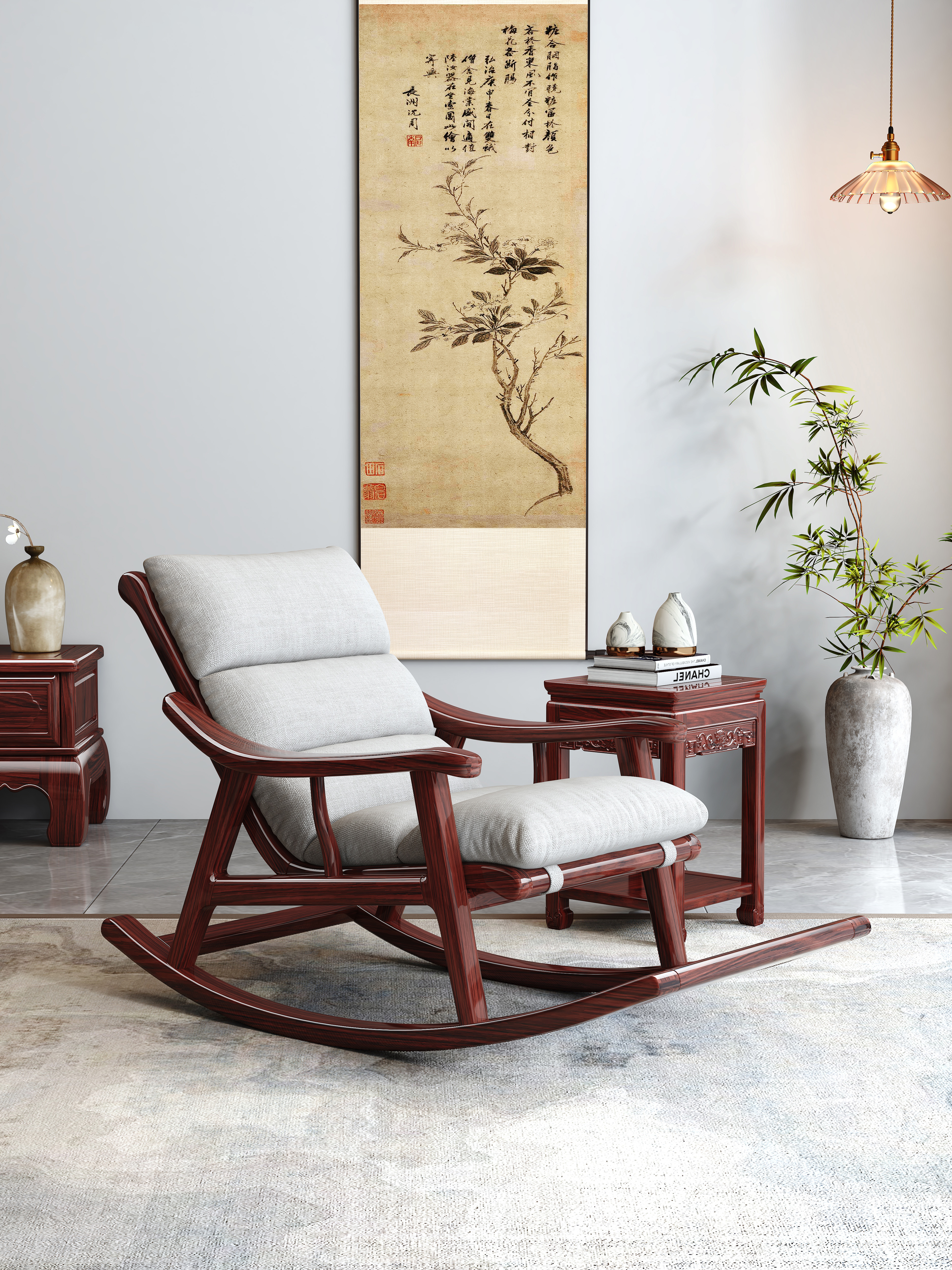 Rocking chair，Small piece，chinese aesthetics，