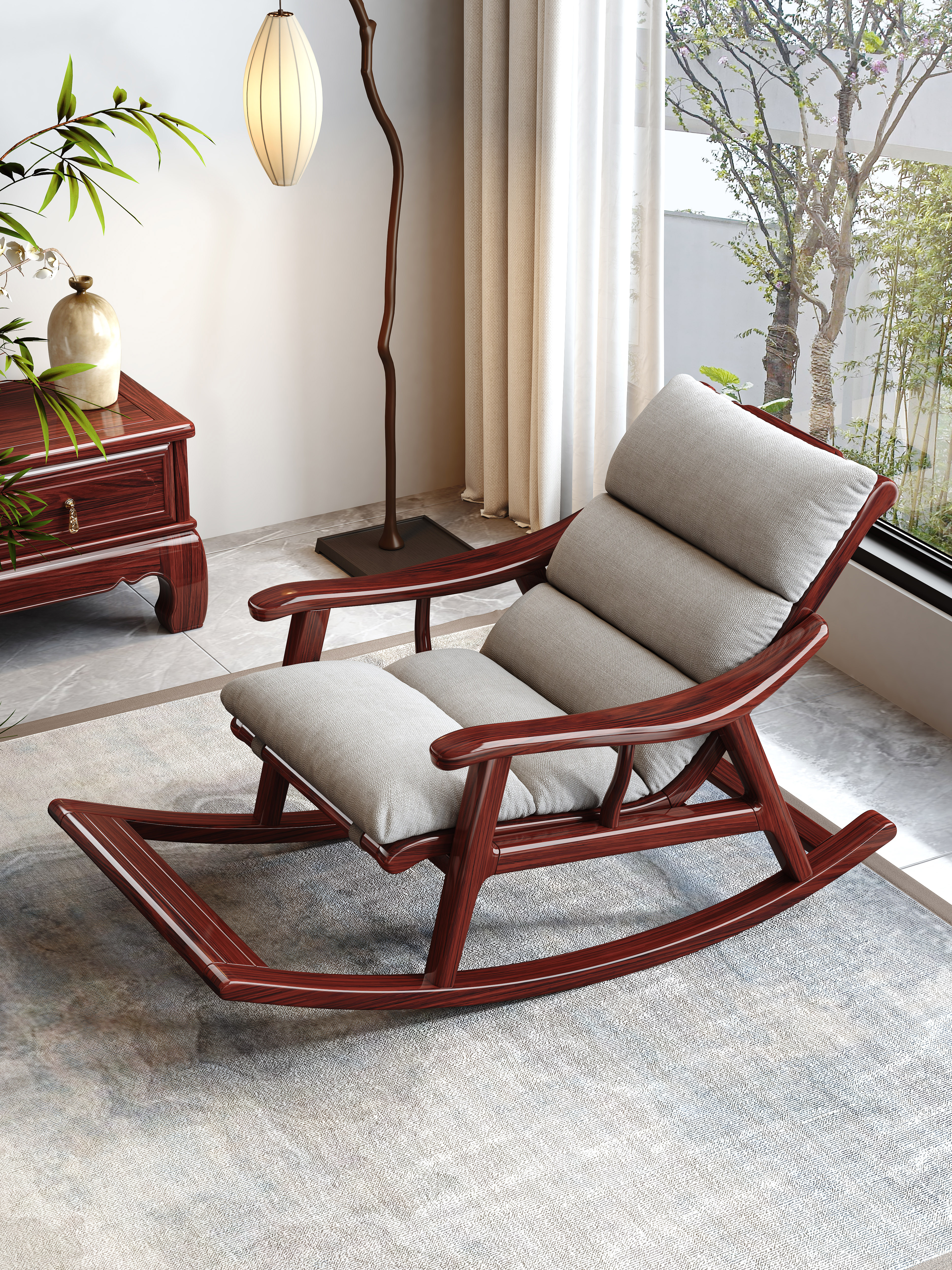 Rocking chair，Small piece，chinese aesthetics，