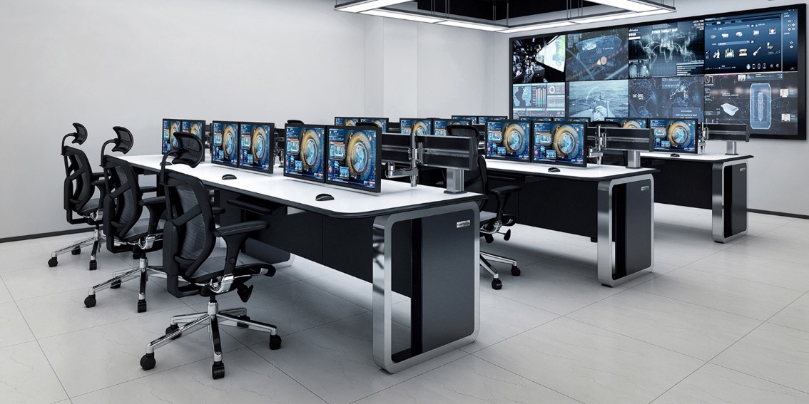 Console of professional command and dispatching center，
