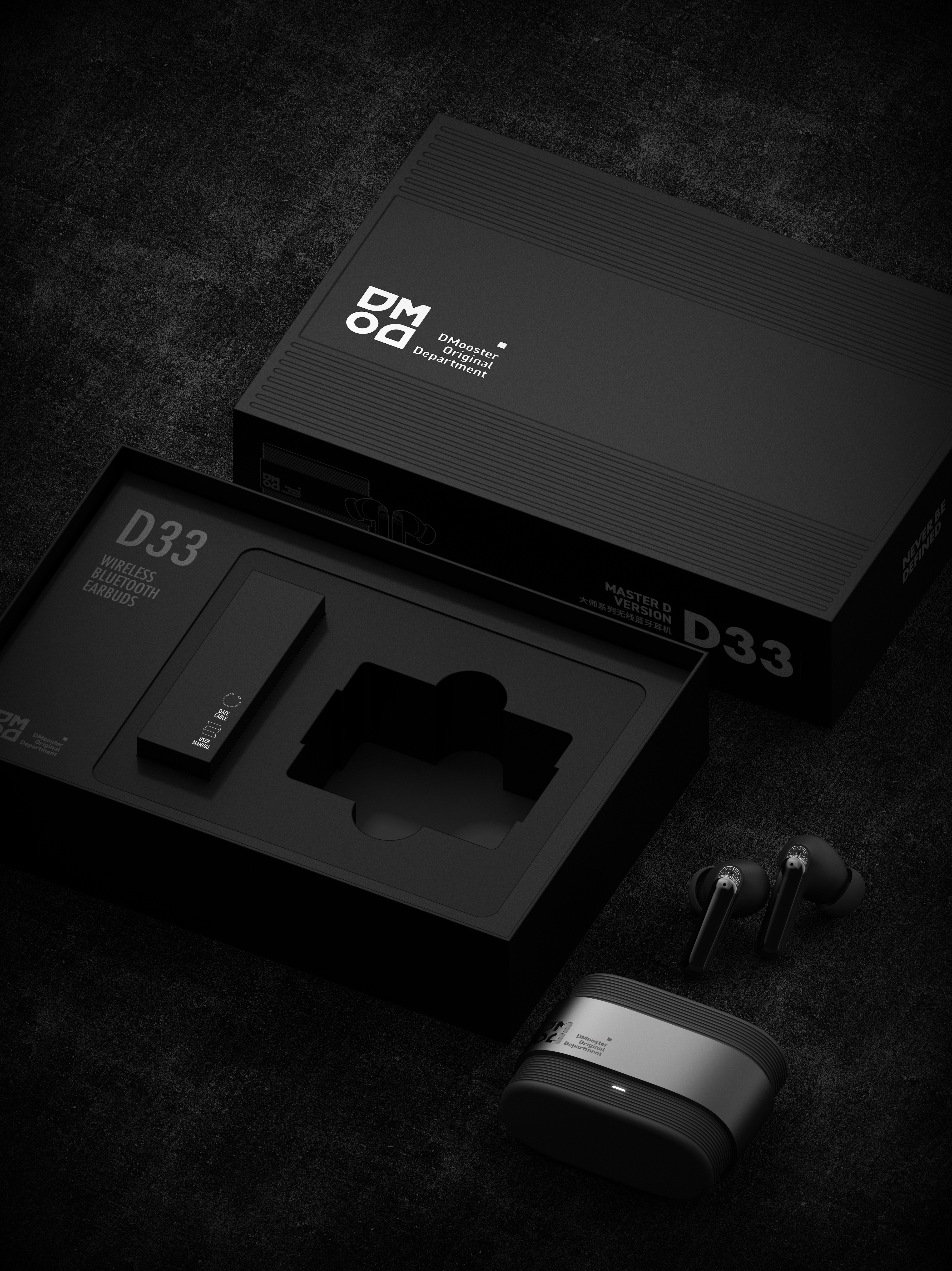 dmooster，Big Monster，Bluetooth headset，industrial design，Render，Chaopin，headset，tws，