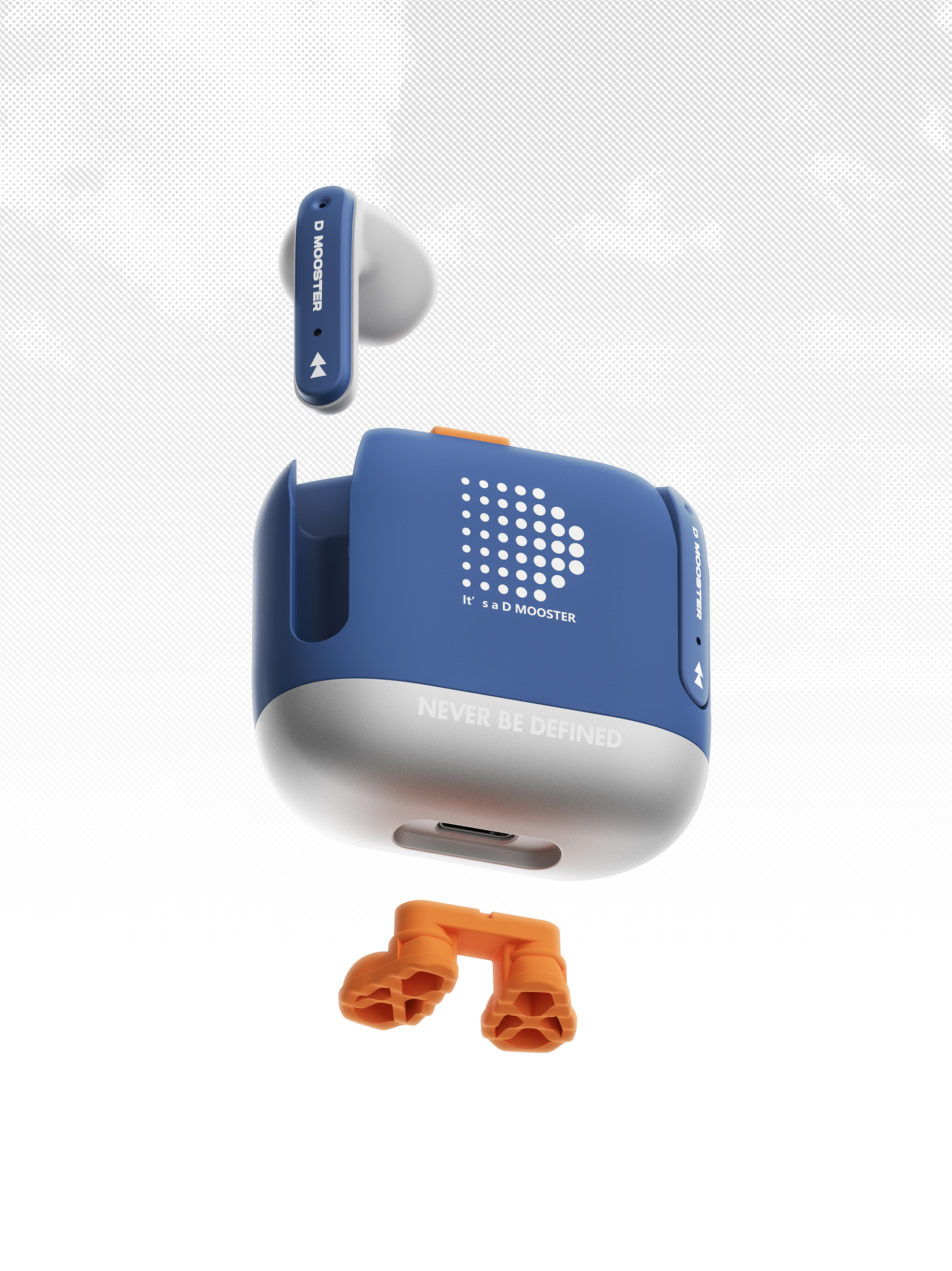 dmooster，Big Monster，Bluetooth headset，tws，industrial design，Render，Chaopin，Earphone design，