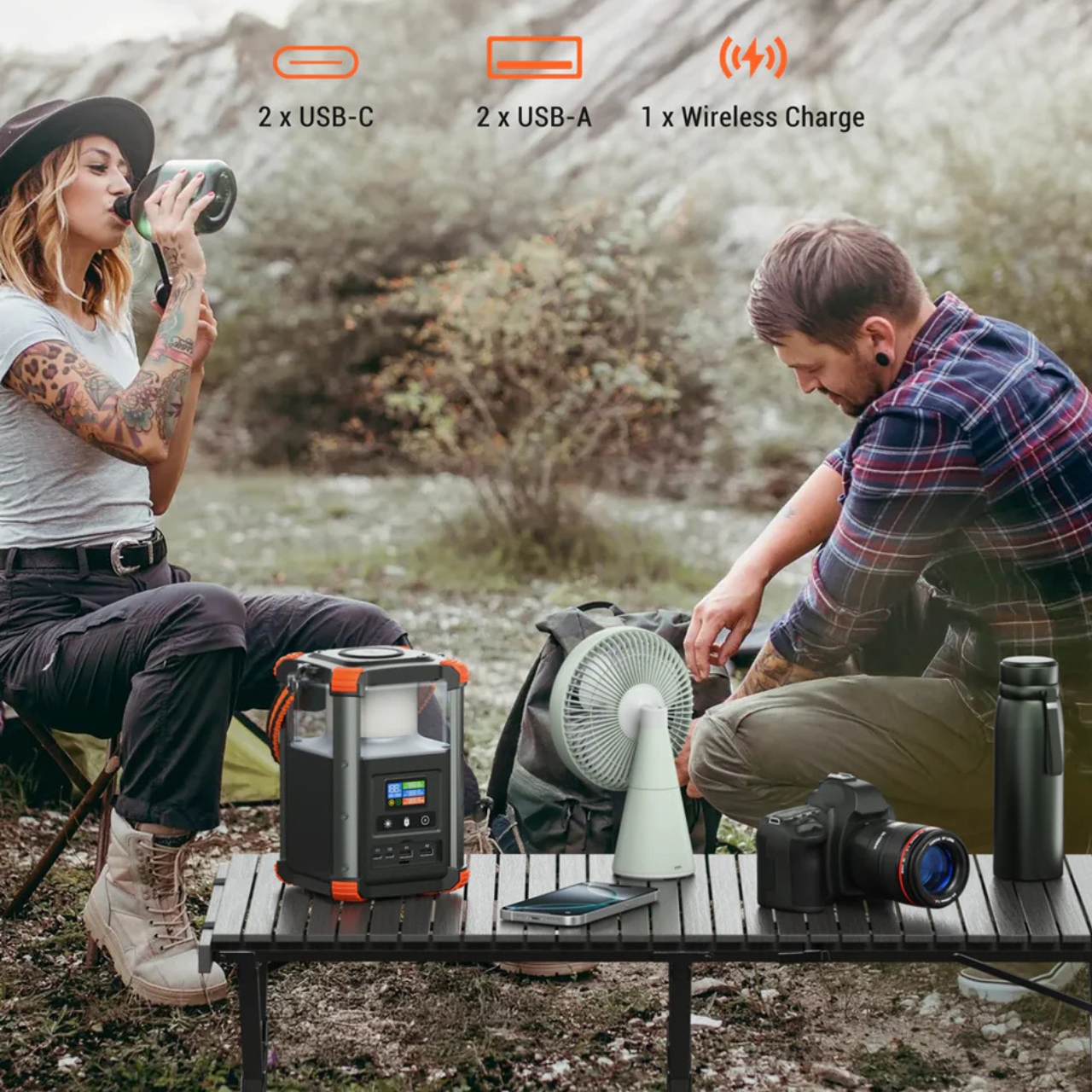 Portable power station，Camping essential，Outdoor power supply，BlavorPNW43，Emergency charging equipment，