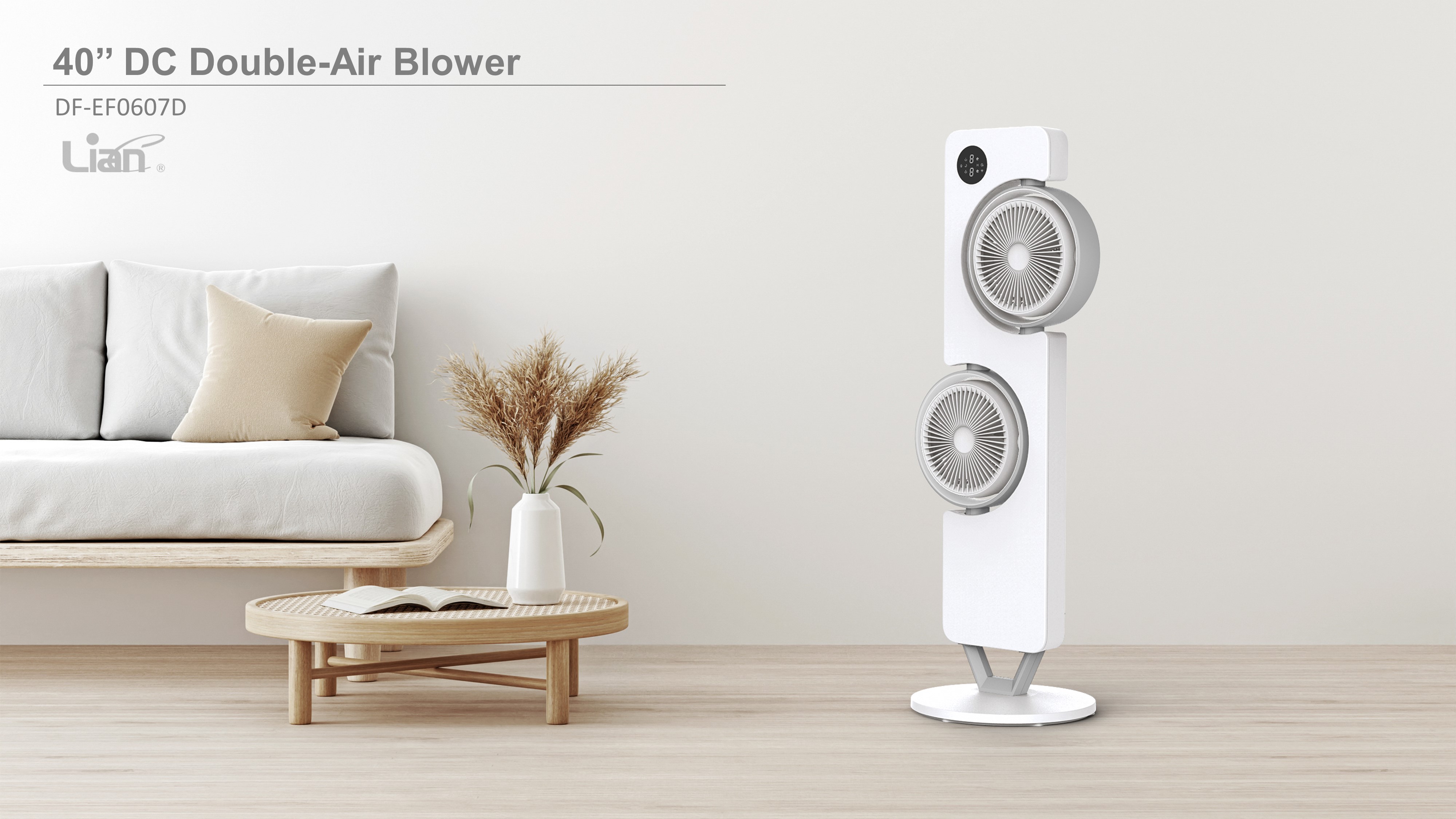 Dual-head circulating fan，