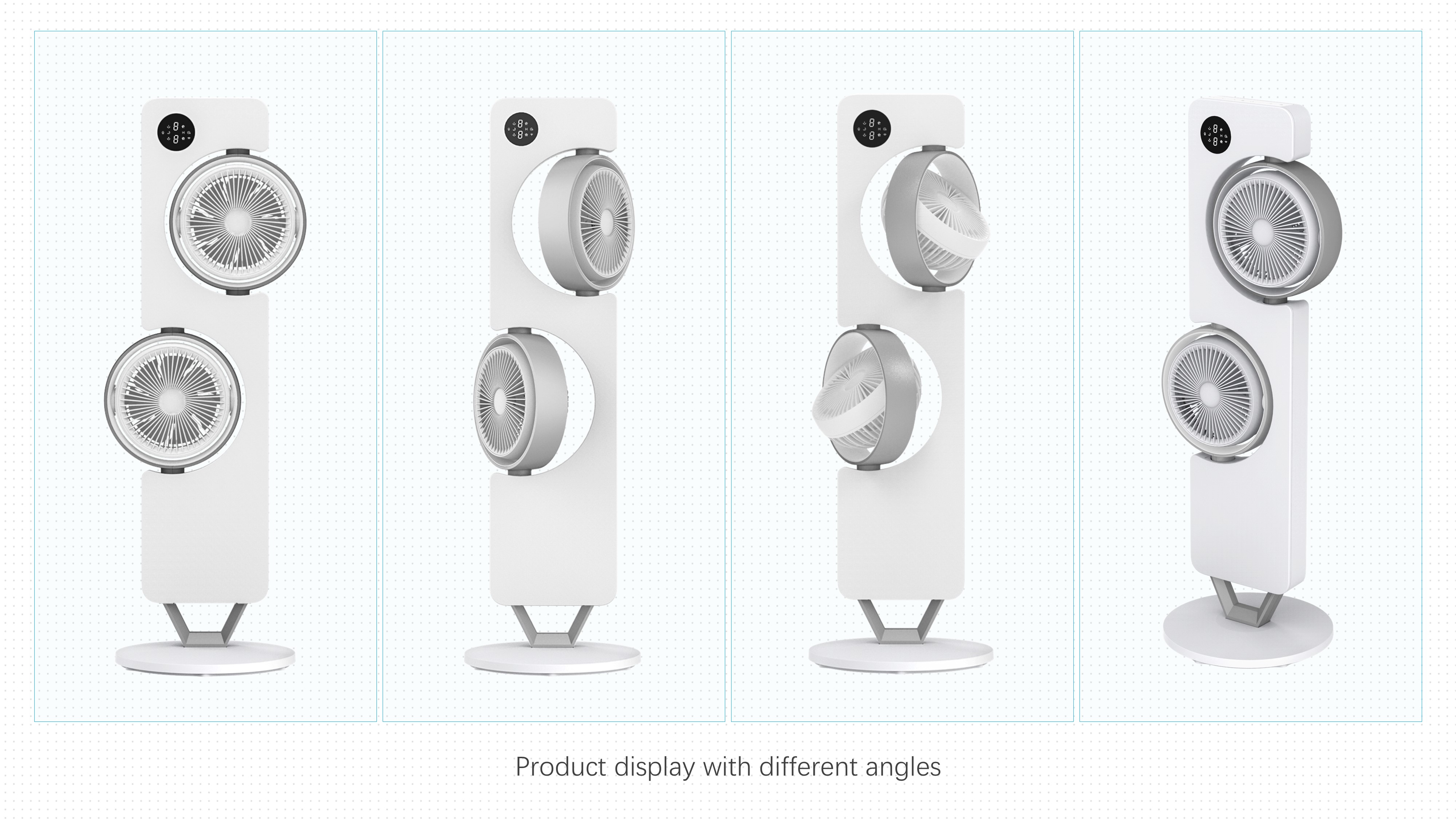 Dual-head circulating fan，