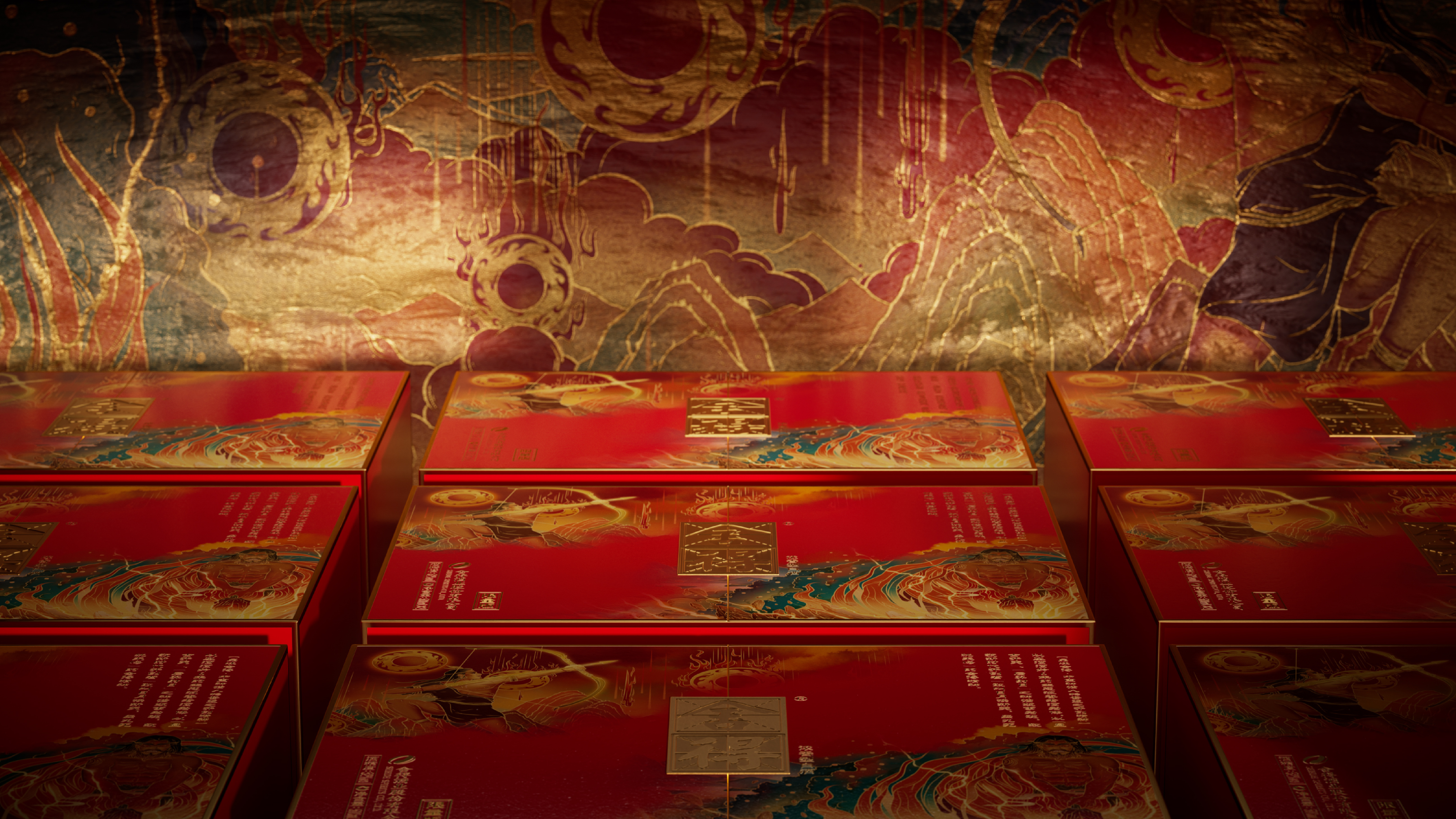 Chinese style，Illustration，packing，Baijiu，packing design，