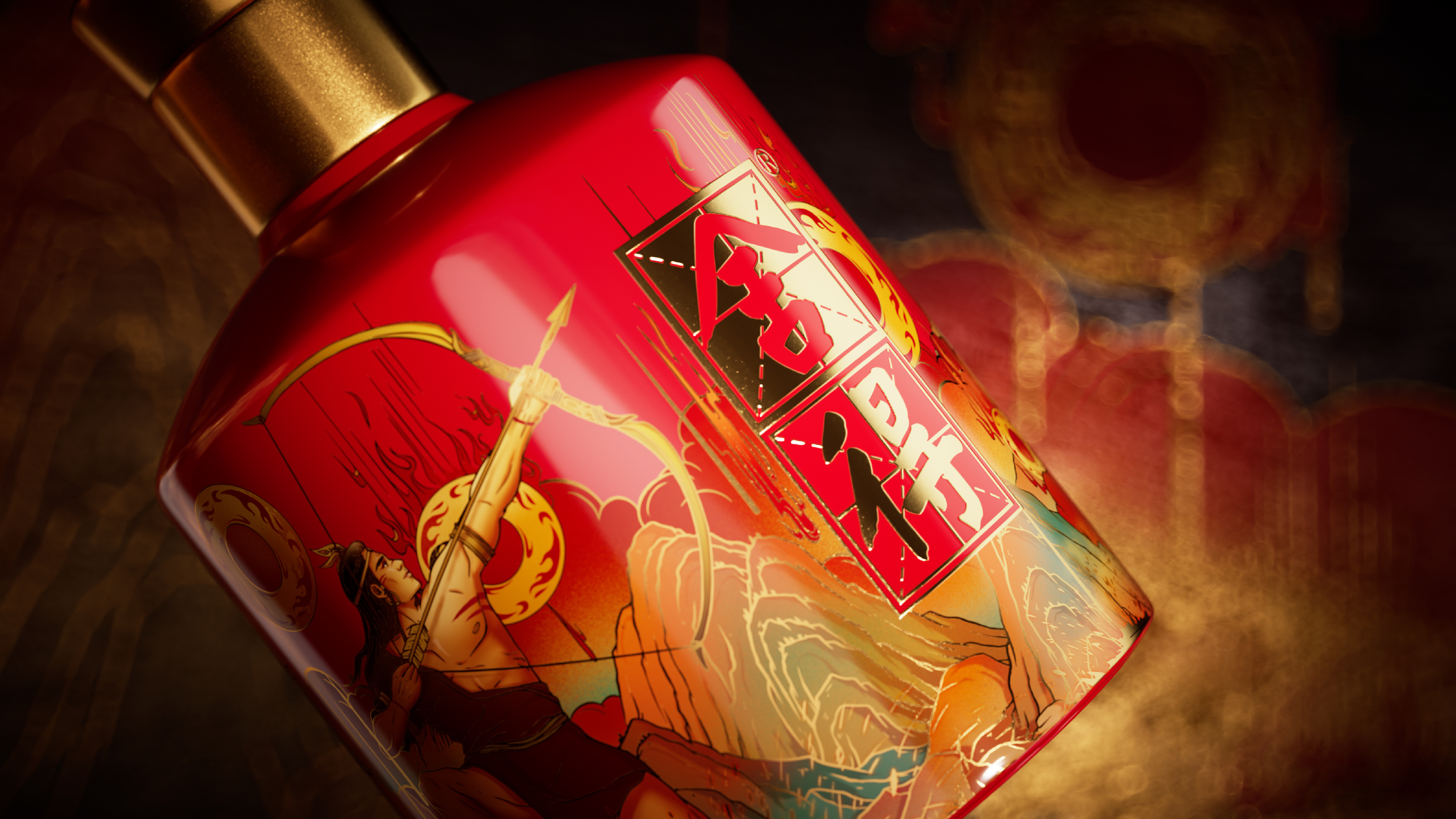 Chinese style，Illustration，packing，Baijiu，packing design，