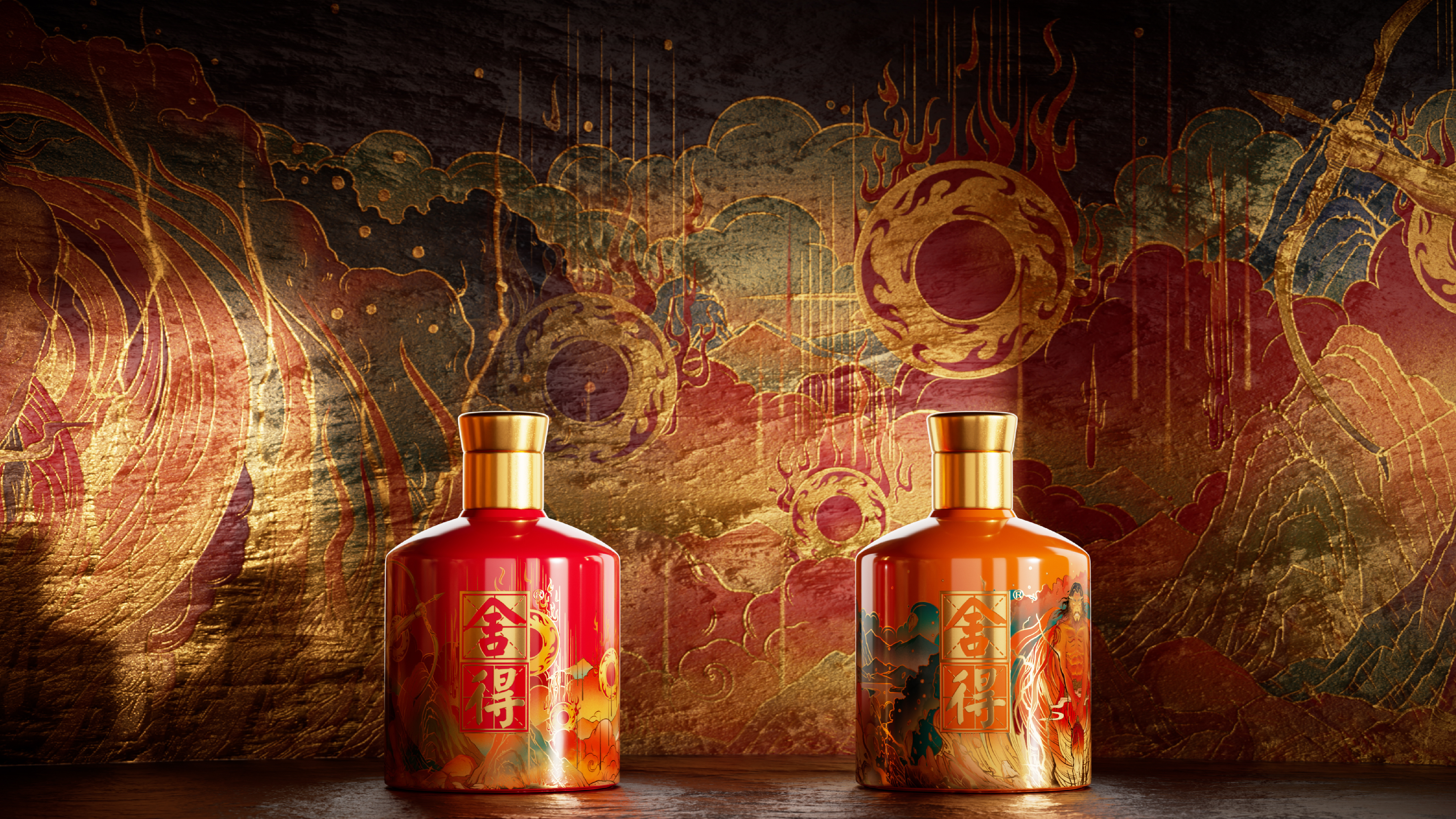 Chinese style，Illustration，packing，Baijiu，packing design，