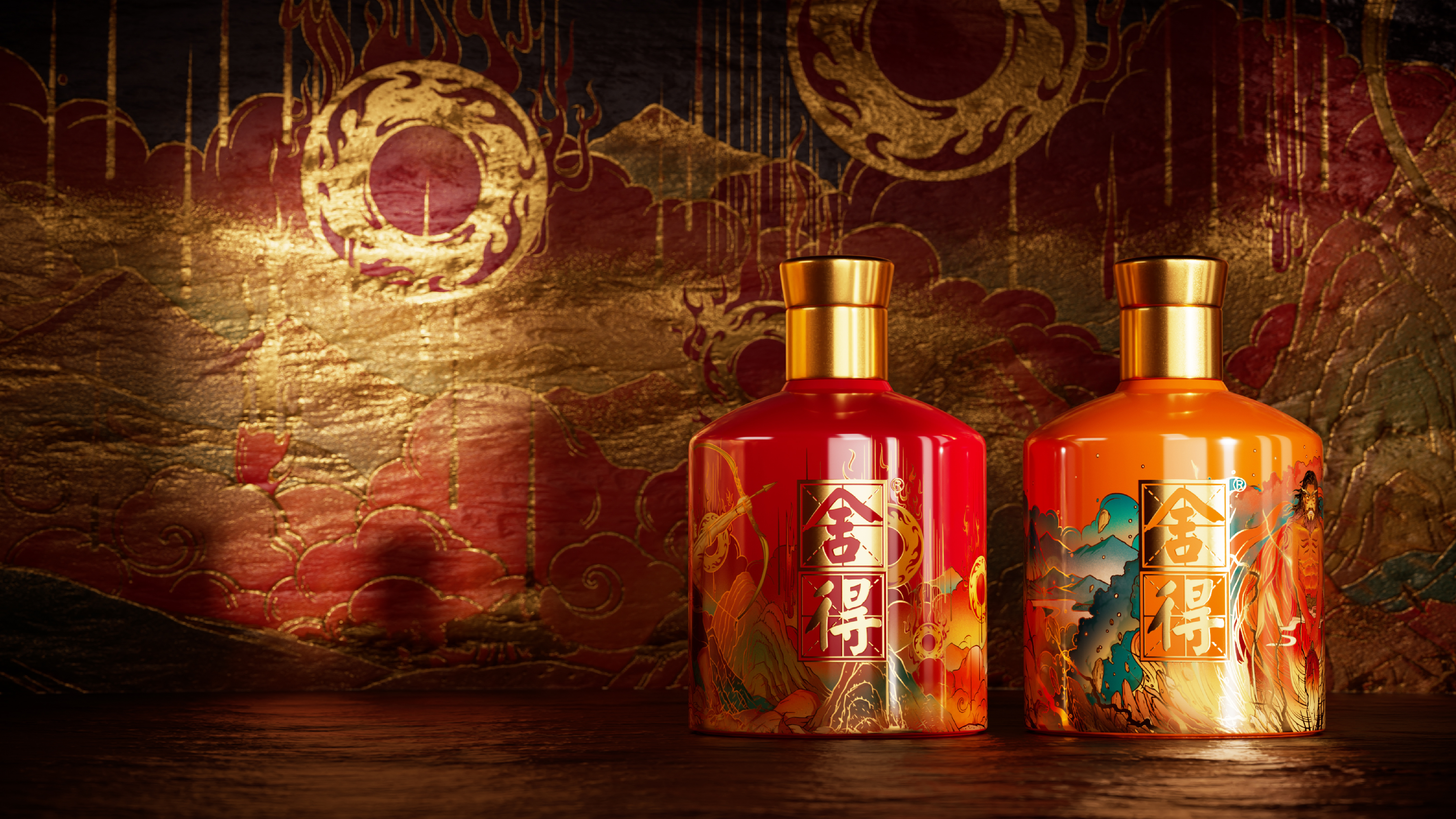 Chinese style，Illustration，packing，Baijiu，packing design，