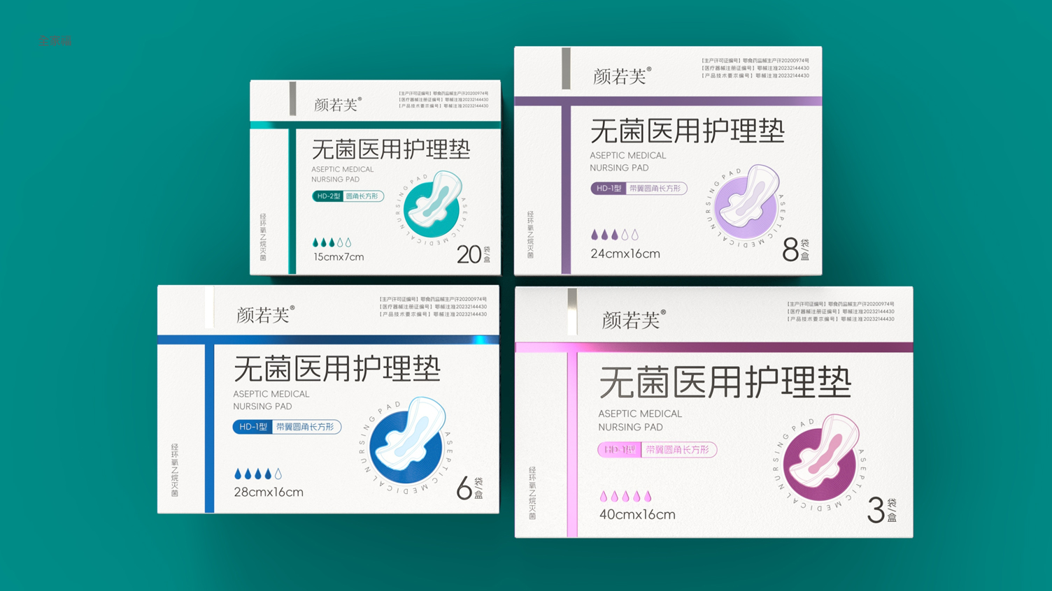 Packaging Design of Medical Care Pad，Medical Device Packaging Design，Series Product Packaging Design，