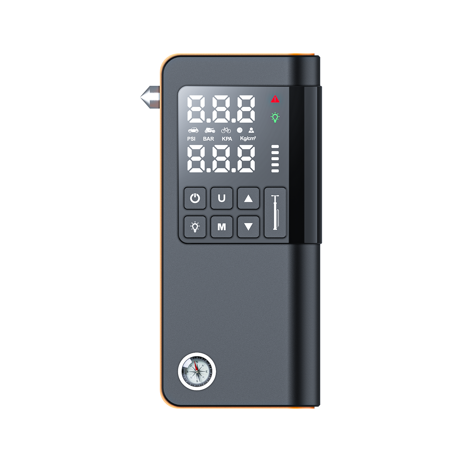 Air pump start power supply integrated machine，Vehicle mounted inflation pump，On-board starting power supply，Power on，portable battery，broken window hammer，compass，Car Swiss Army Knife，
