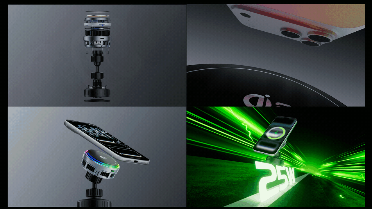 On board wireless charging，C4D animation，Product animation，RS rendering，