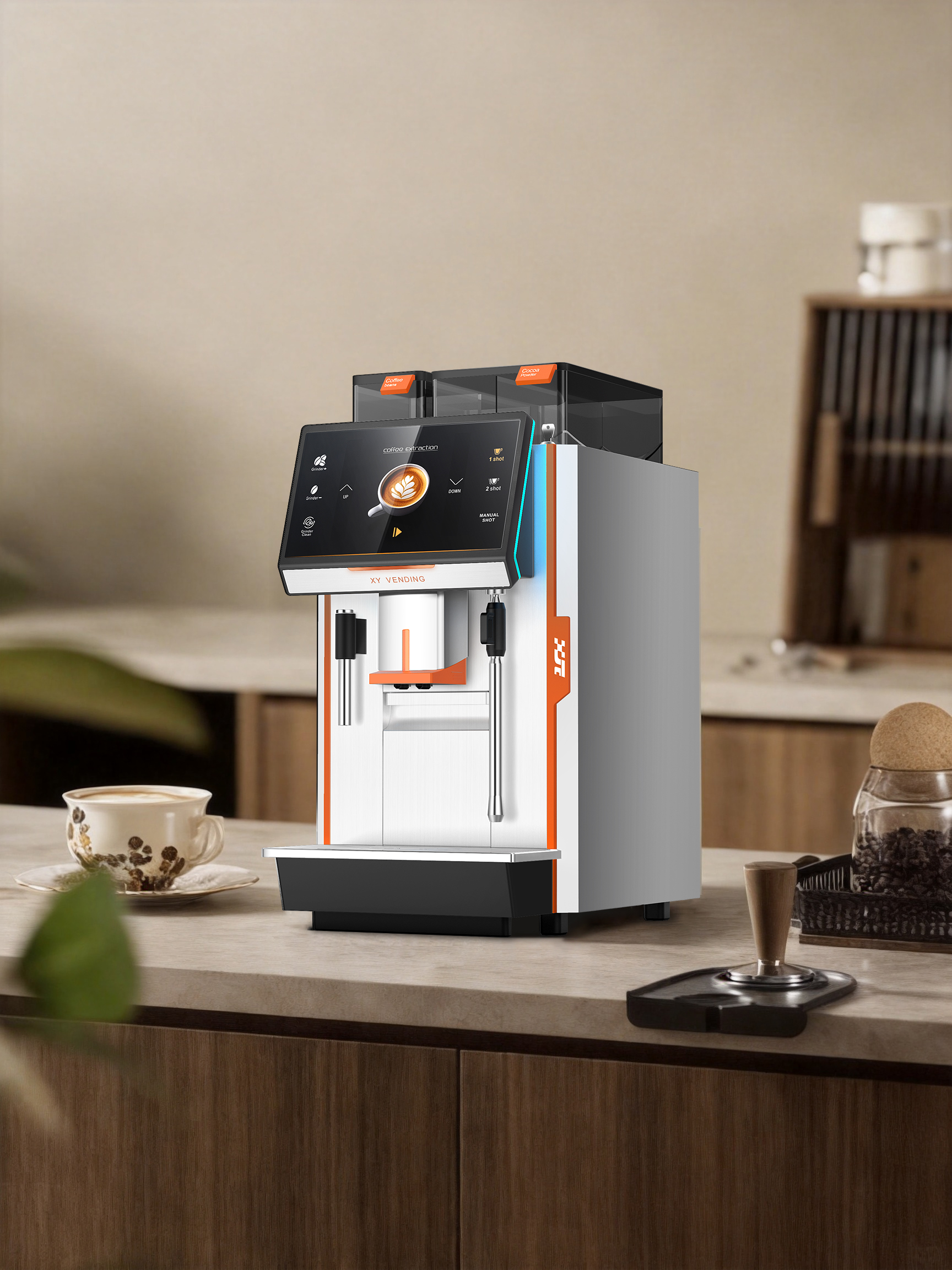 industrial design，product design，Home appliance design，Fully automatic commercial coffee machine，