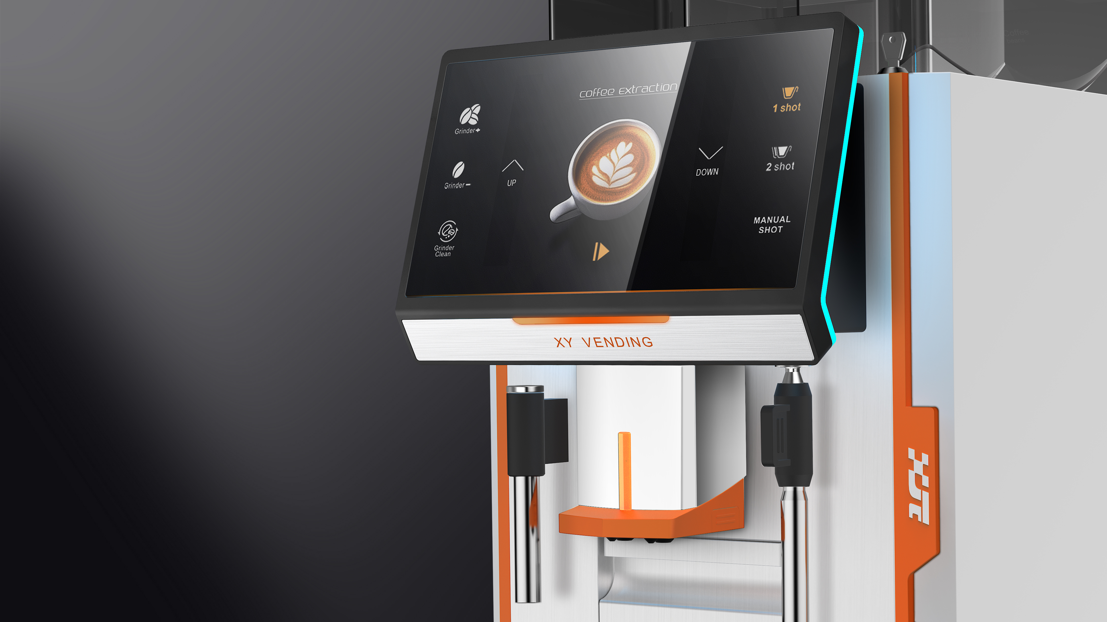 industrial design，product design，Home appliance design，Fully automatic commercial coffee machine，