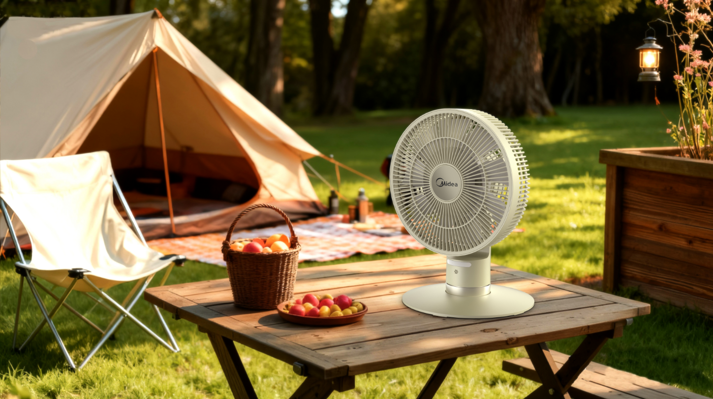 camping outfit，dual-environment fan，Product appearance design，industrial design，3D modeling and rendering，Home appliance design，Fan，Minimalist Aesthetics，