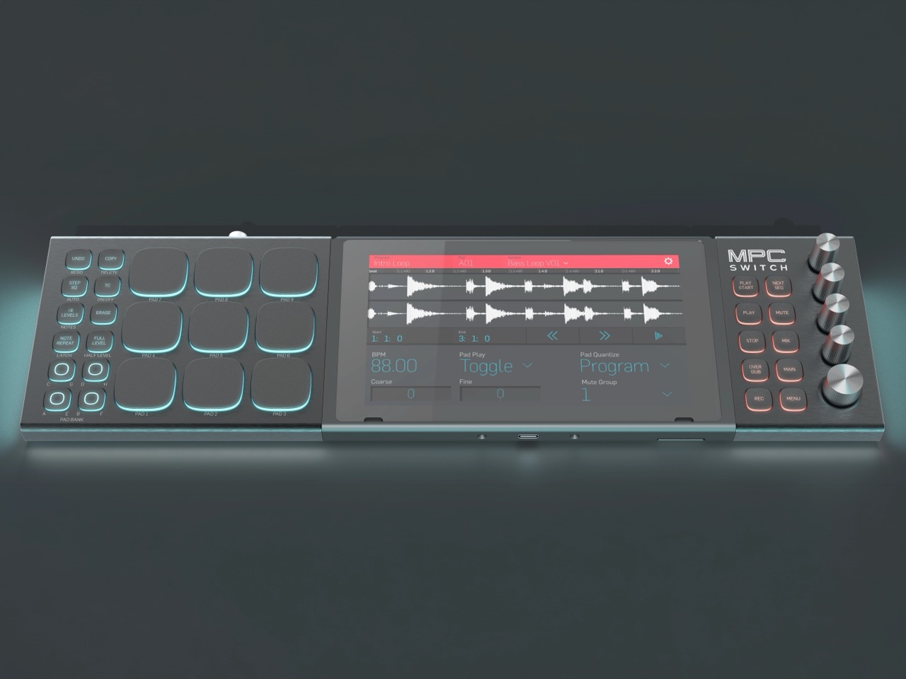 switch，AKAI MPC，Modular controller，electronic music production，Portable DAW，