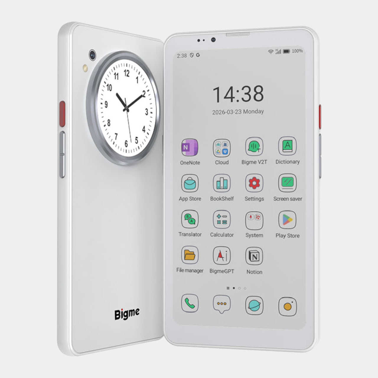 Bigme HiBreak Dual，Dual screen mobile phone，Ink screen，Circular LCD，Eye protection mobile phone，
