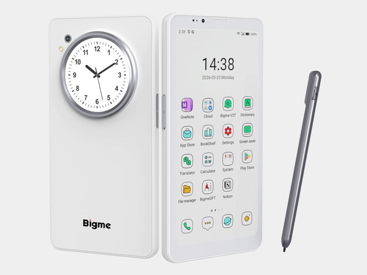 Bigme HiBreak Dual，Dual screen mobile phone，Ink screen，Circular LCD，Eye protection mobile phone，