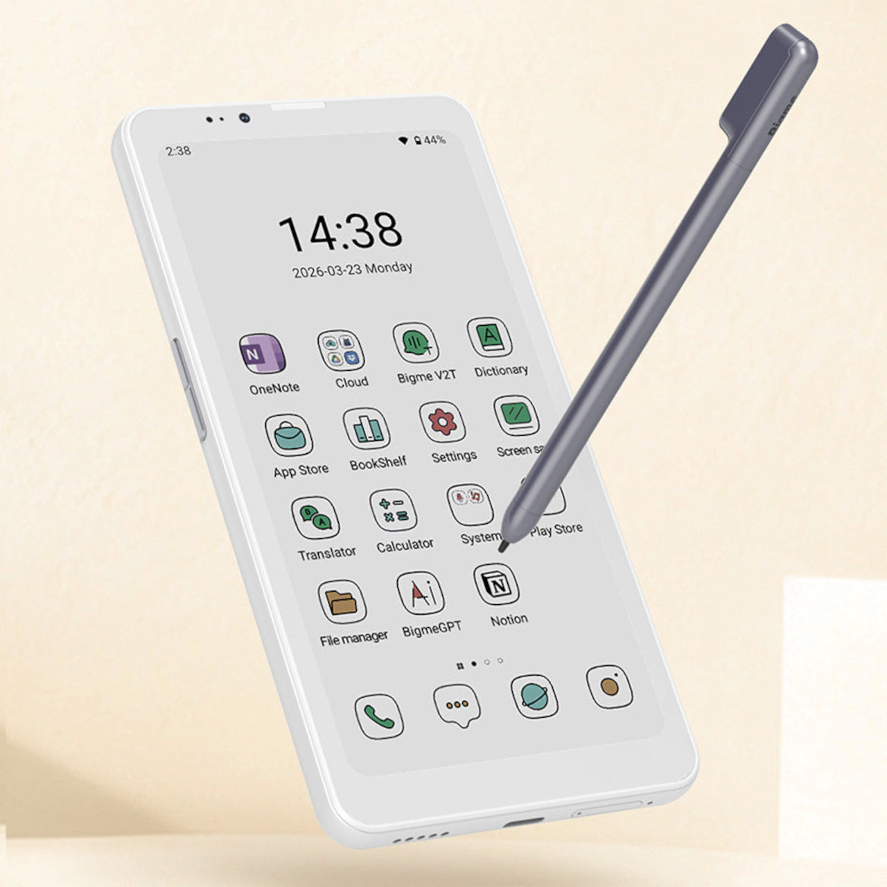 Bigme HiBreak Dual，Dual screen mobile phone，Ink screen，Circular LCD，Eye protection mobile phone，