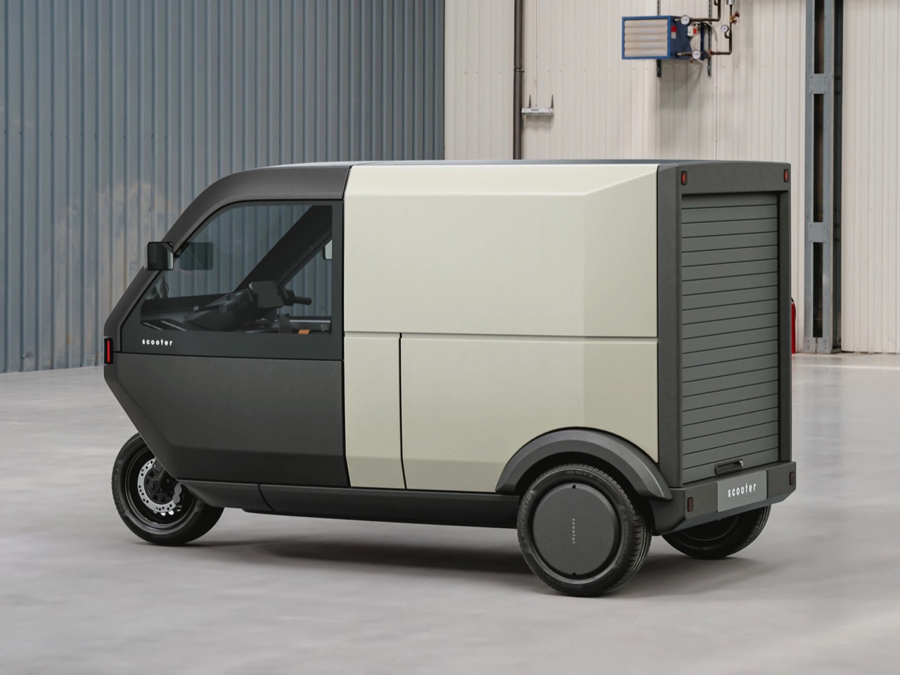 Voyager P-Two，Electric tricycle，city logistics，Modular cargo compartment，Cybertruck style，