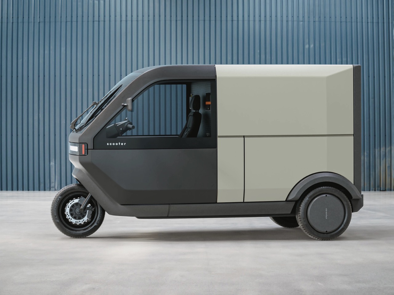 Voyager P-Two，Electric tricycle，city logistics，Modular cargo compartment，Cybertruck style，