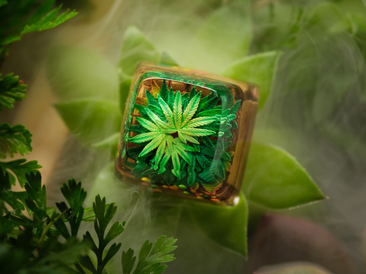 Dwarf Factory，Keyboard Cap，resin，micro-landscape，Terrarium V2，