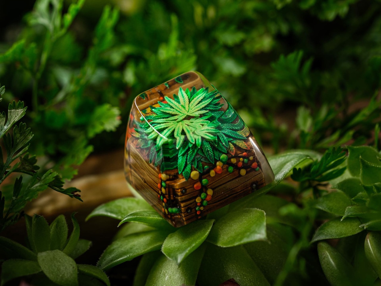 Dwarf Factory，Keyboard Cap，resin，micro-landscape，Terrarium V2，