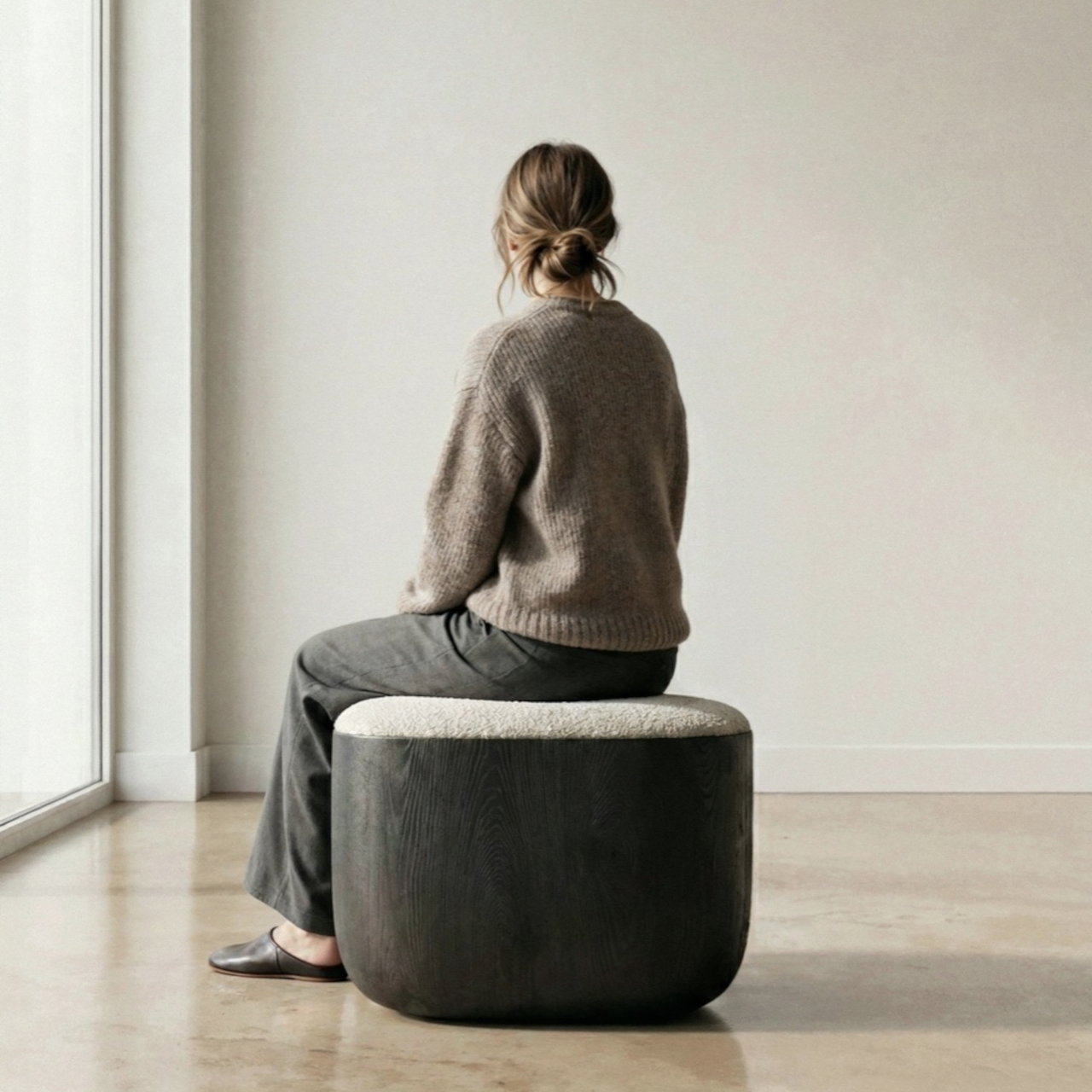 Ishi，Multifunctional furniture，North American white oak，square，Minimalist design ，