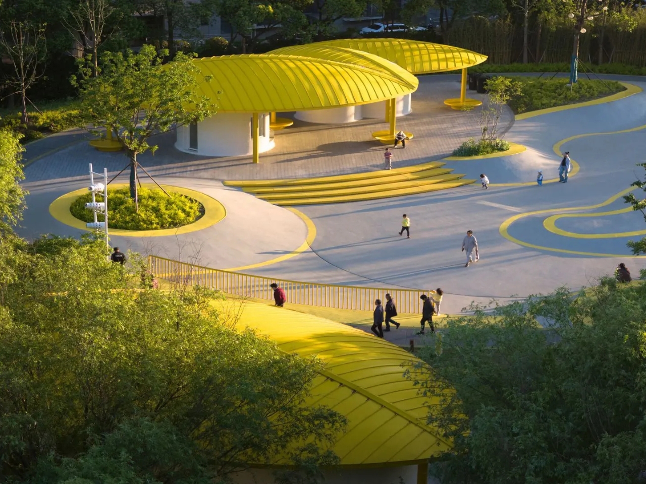 Kunshan Orchestra Park，public space ，Jiangnan Silk and Bamboo，Landscape design，humanized space，