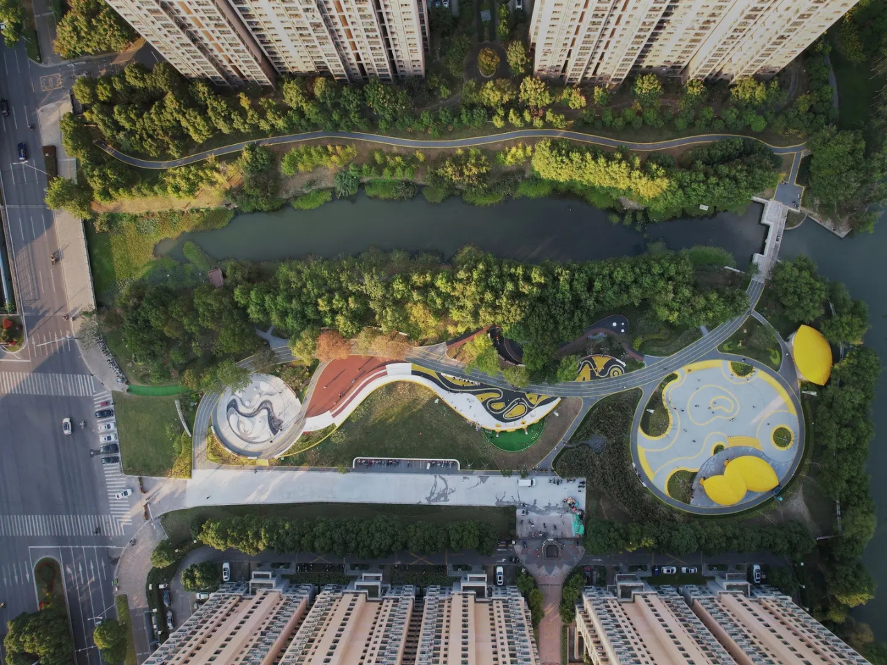 Kunshan Orchestra Park，public space ，Jiangnan Silk and Bamboo，Landscape design，humanized space，