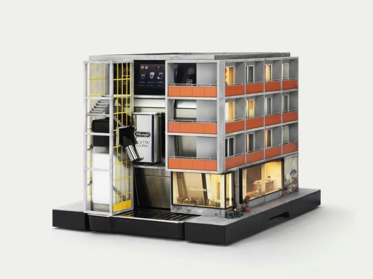 World's Smallest Cafe，Delong，Cindy Schnitter，Coffee machine，Film props craft，