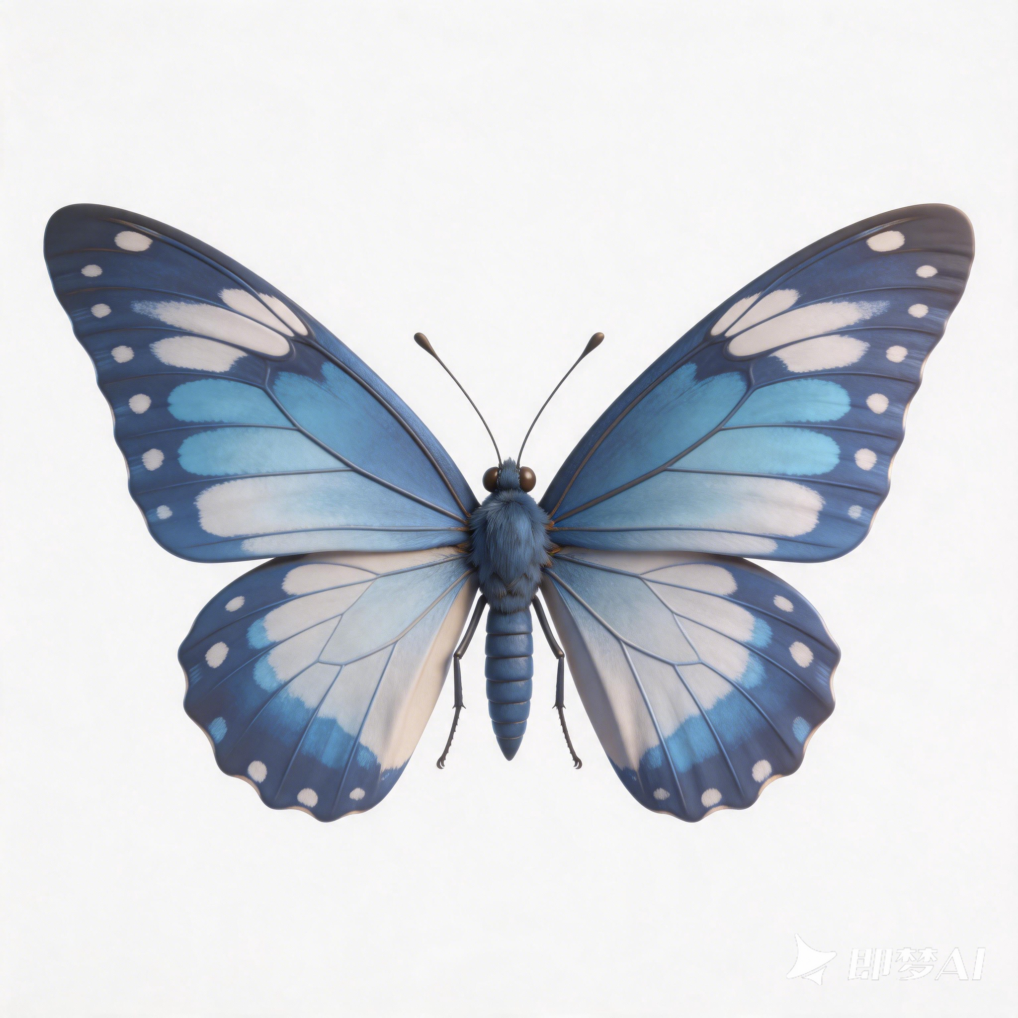 Blue-skirted Birdwing Butterfly，