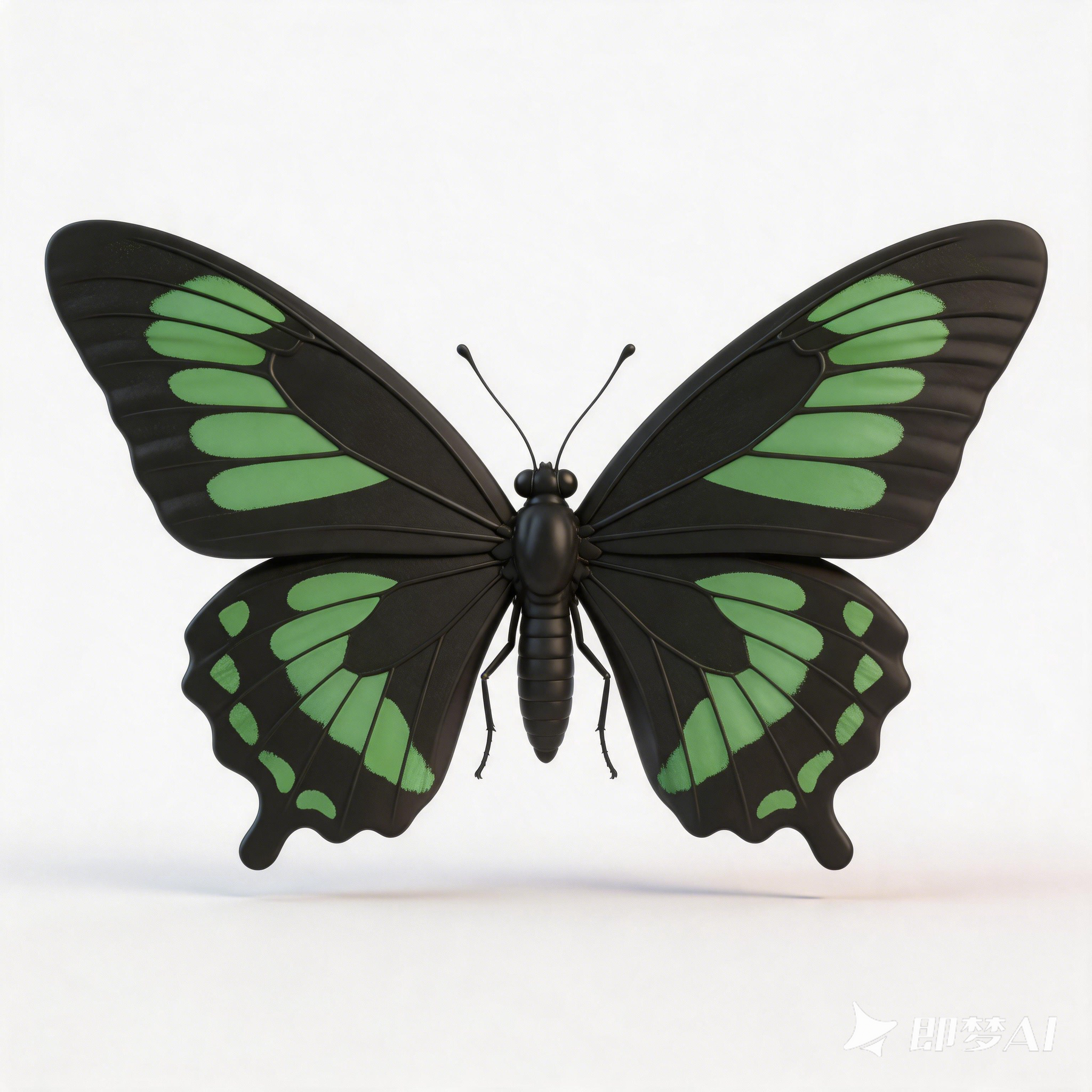 Green Belt Cuifeng Butterfly，