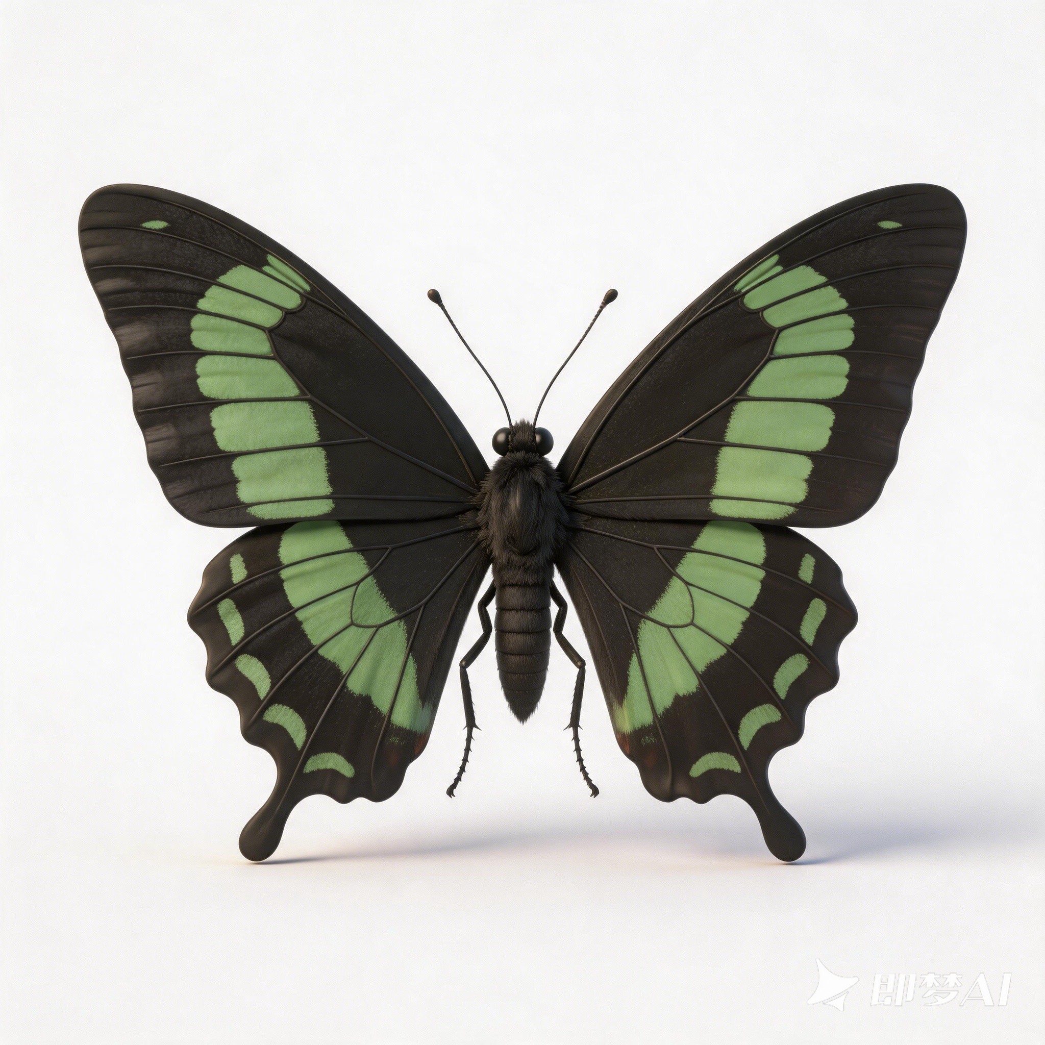 Green Belt Cuifeng Butterfly，