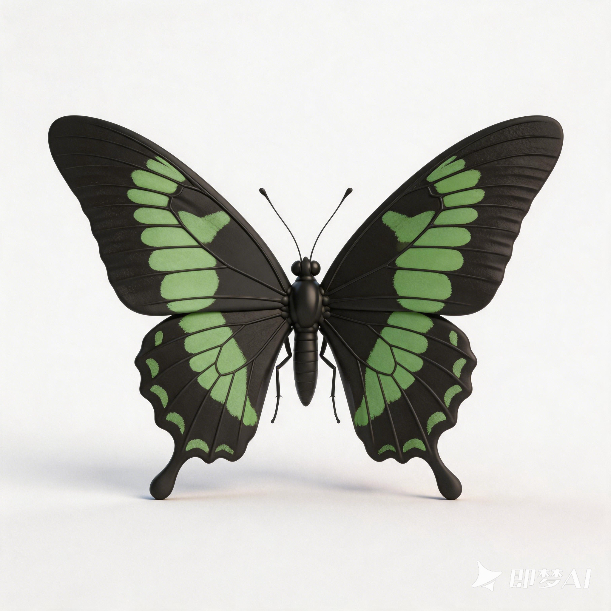 Green Belt Cuifeng Butterfly，