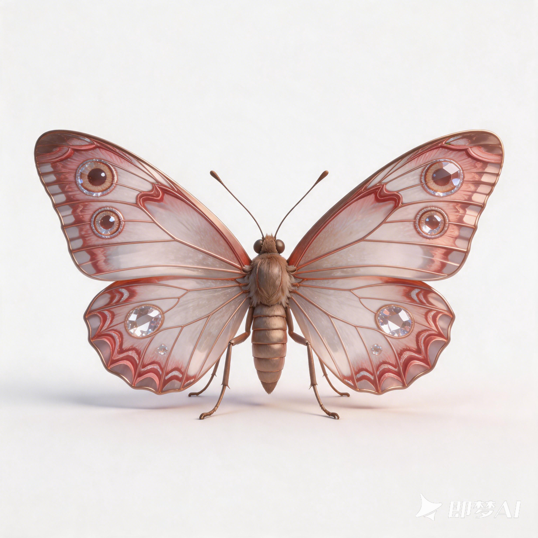 Rose Crystal Eyed Butterfly，