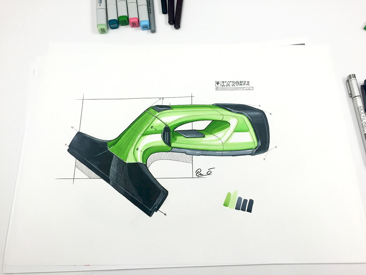 industrial design，Hand drawn，marker pen，product design，