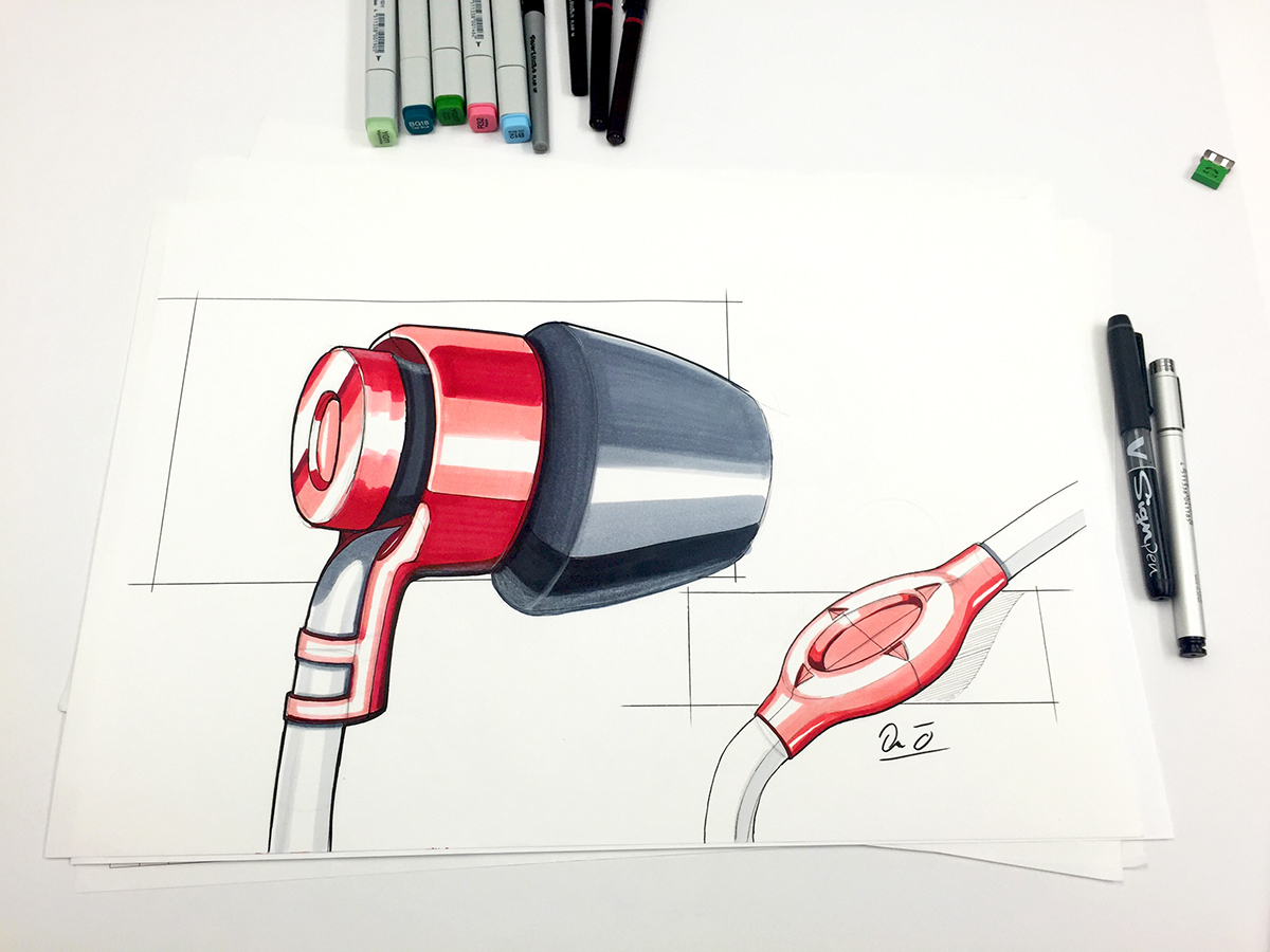 industrial design，Hand drawn，marker pen，product design，