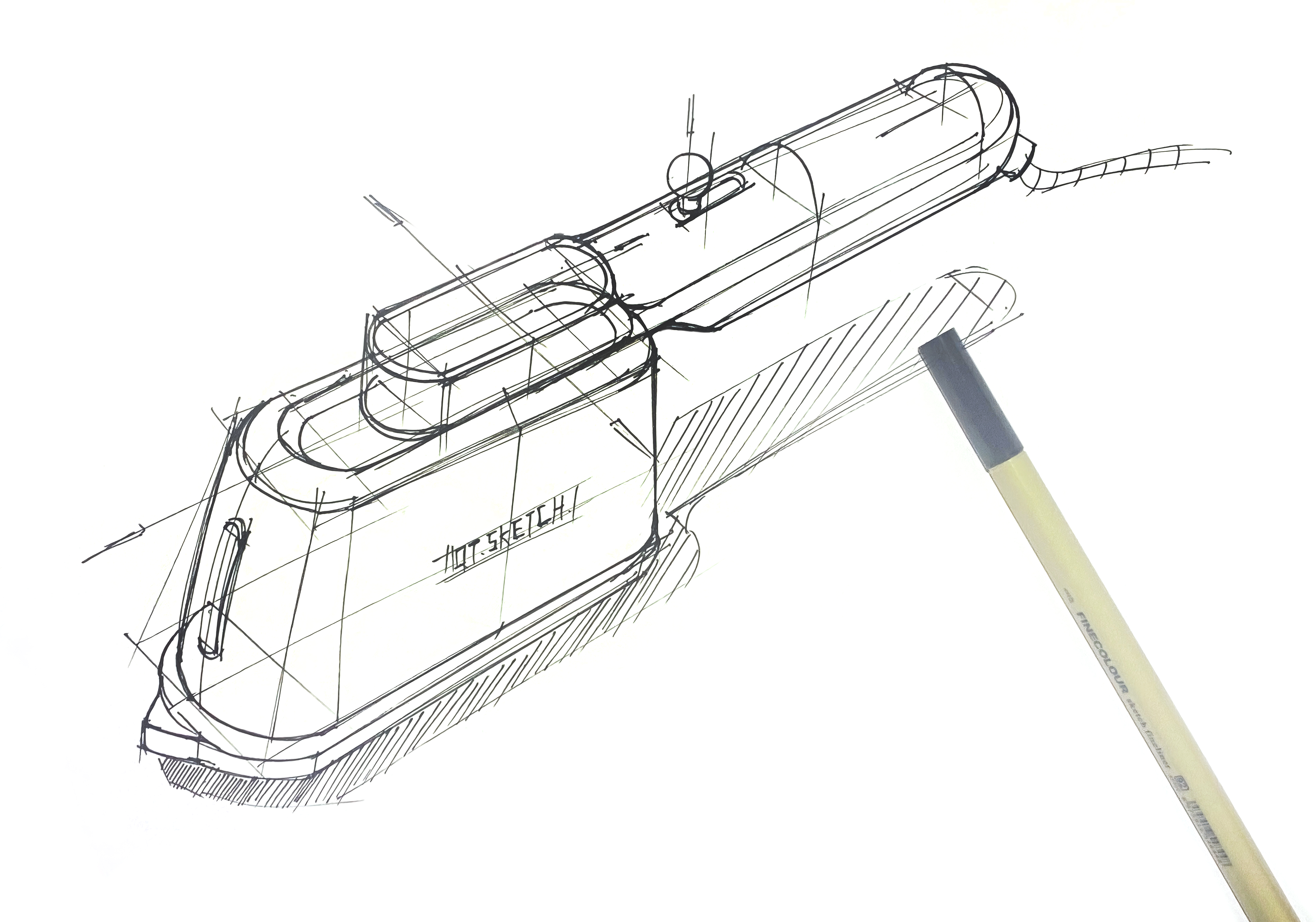 Product design hand-painted, industrial design hand-painted, hand-painted, line draft，